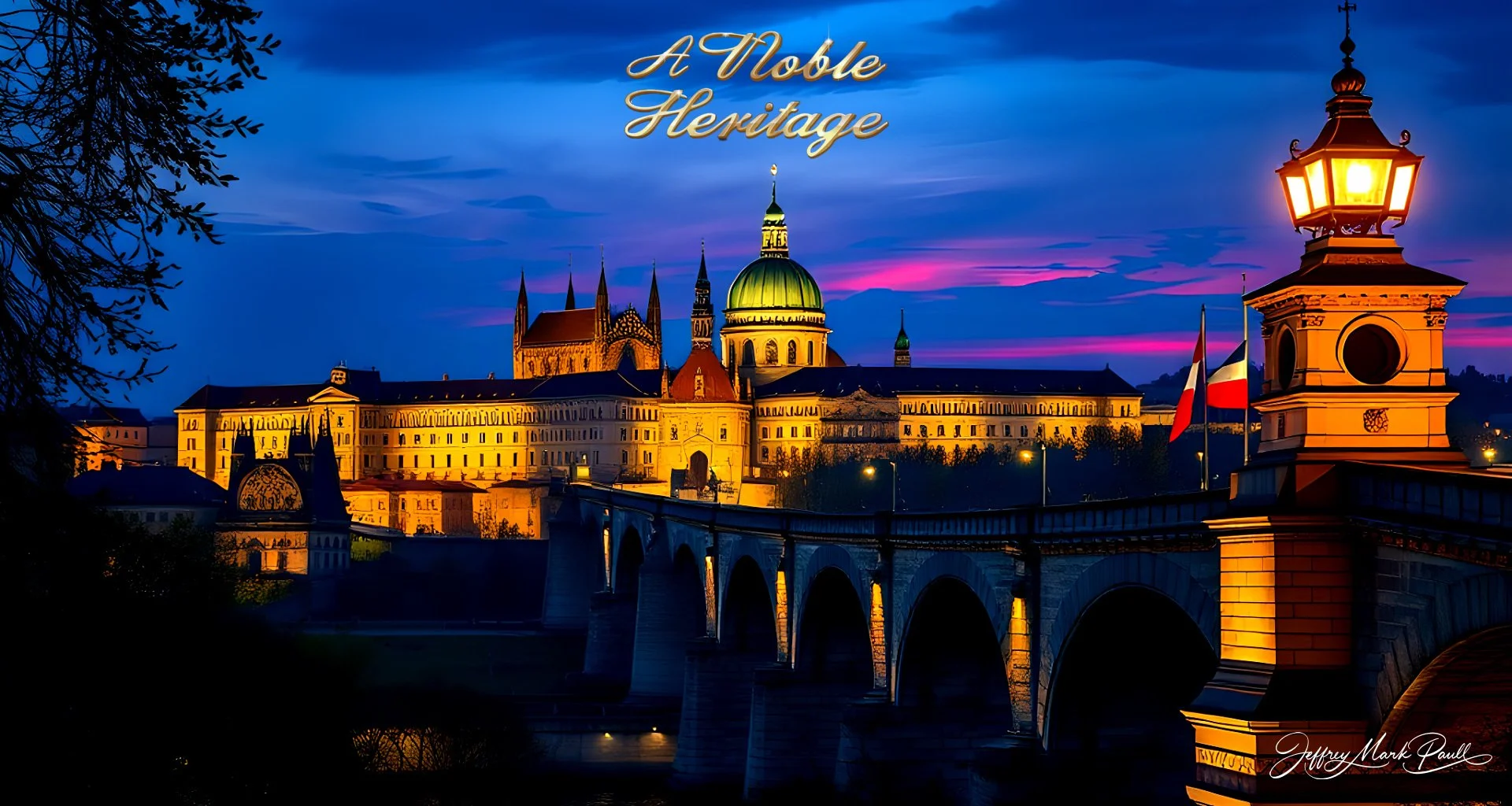 Prague Castle, timeless and radiant. Within its shadow lived Rabbi Judah Loew, the Maharal of Prague — a forebear whose wisdom shaped generations and whose legacy still echoes through Jewish history and legend.