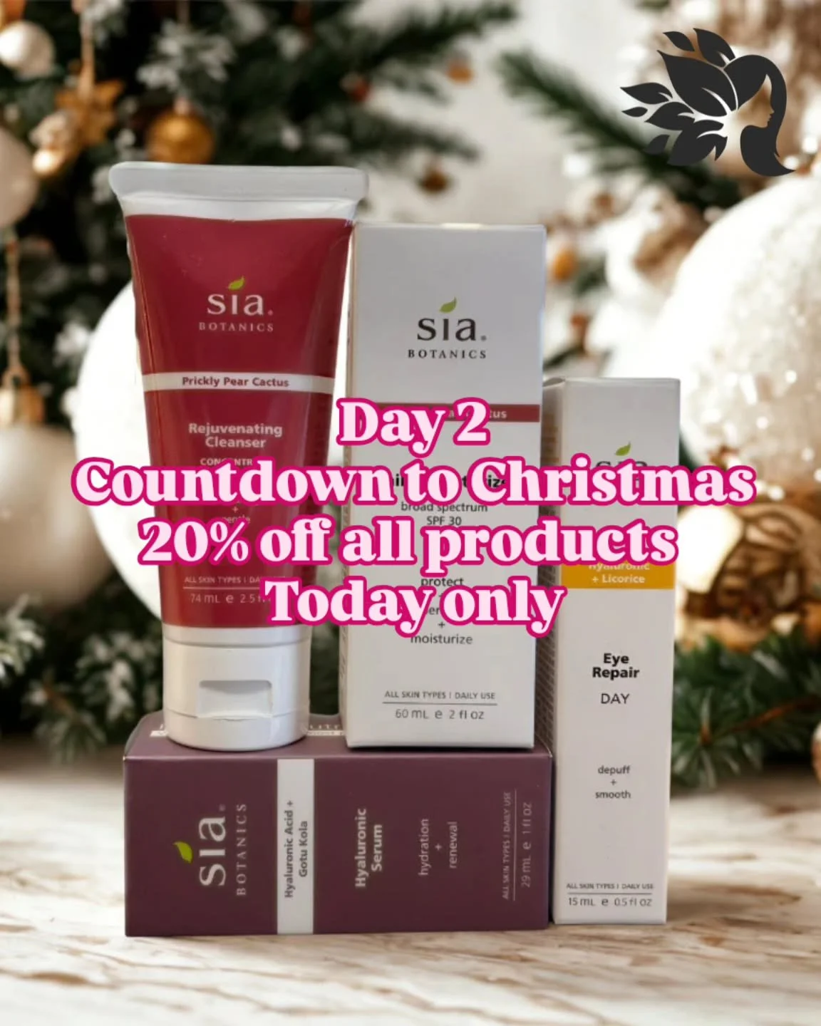 🎄 DAY 2 OF OUR CHRISTMAS COUNTDOWN 🎄

20% OFF ALL PRODUCTS &ndash; TODAY ONLY

From plant-based skincare to spa favorites,
this is the perfect time to stock up on glow ✨
perfect for gifting or keeping for yourself 🤍

📅 One day only
📍 Continental