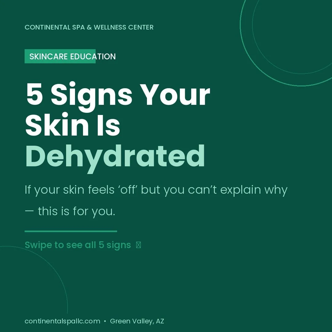 Is your skin trying to tell you something? 🌵

Dehydrated skin is one of the most common skin concerns we see at Continental Spa &mdash; and one of the most misunderstood. (Spoiler: you can have oily AND dehydrated skin at the same time. Save this an