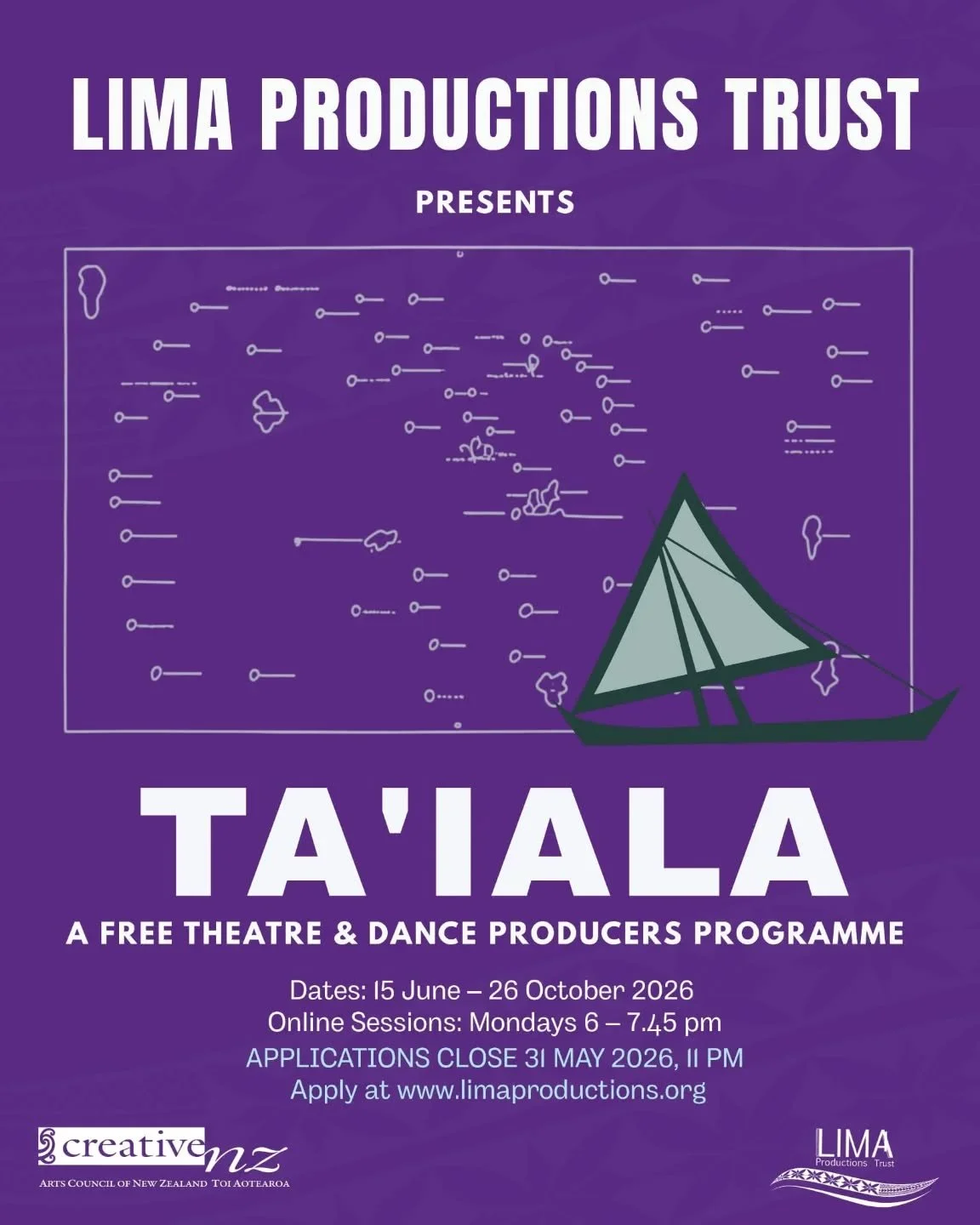 ✋️Stop waiting for opportunities. Start creating them. 🔥 

Polynesian Pages strongly encourages artists to apply for LIMA PRODUCTIONS TRUST's new TA'IALA: The Producers Programme.

 This initiative is designed for mid-career Pasifika performing arti