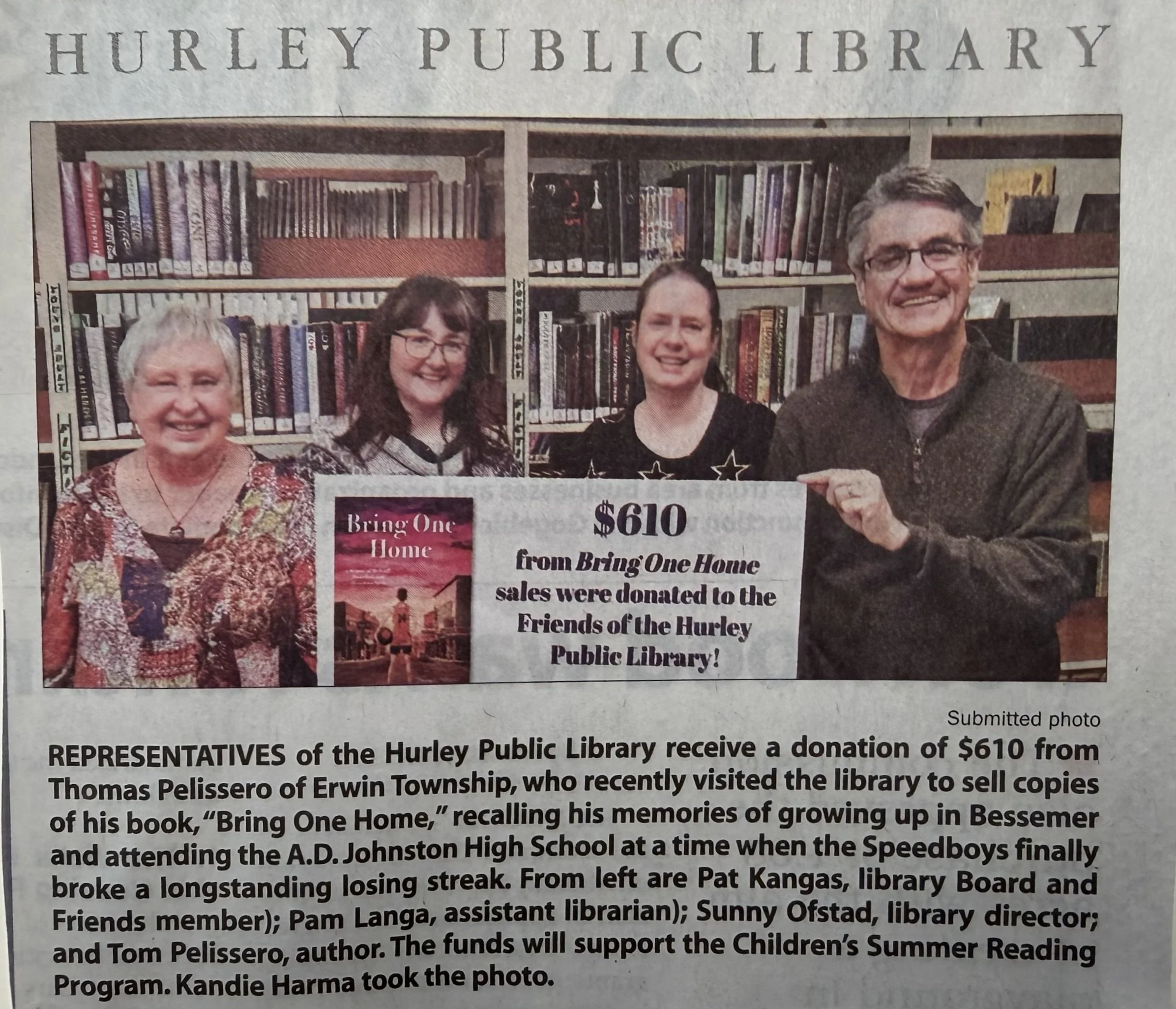Meet the Author event raises $610 for Hurley Public Library