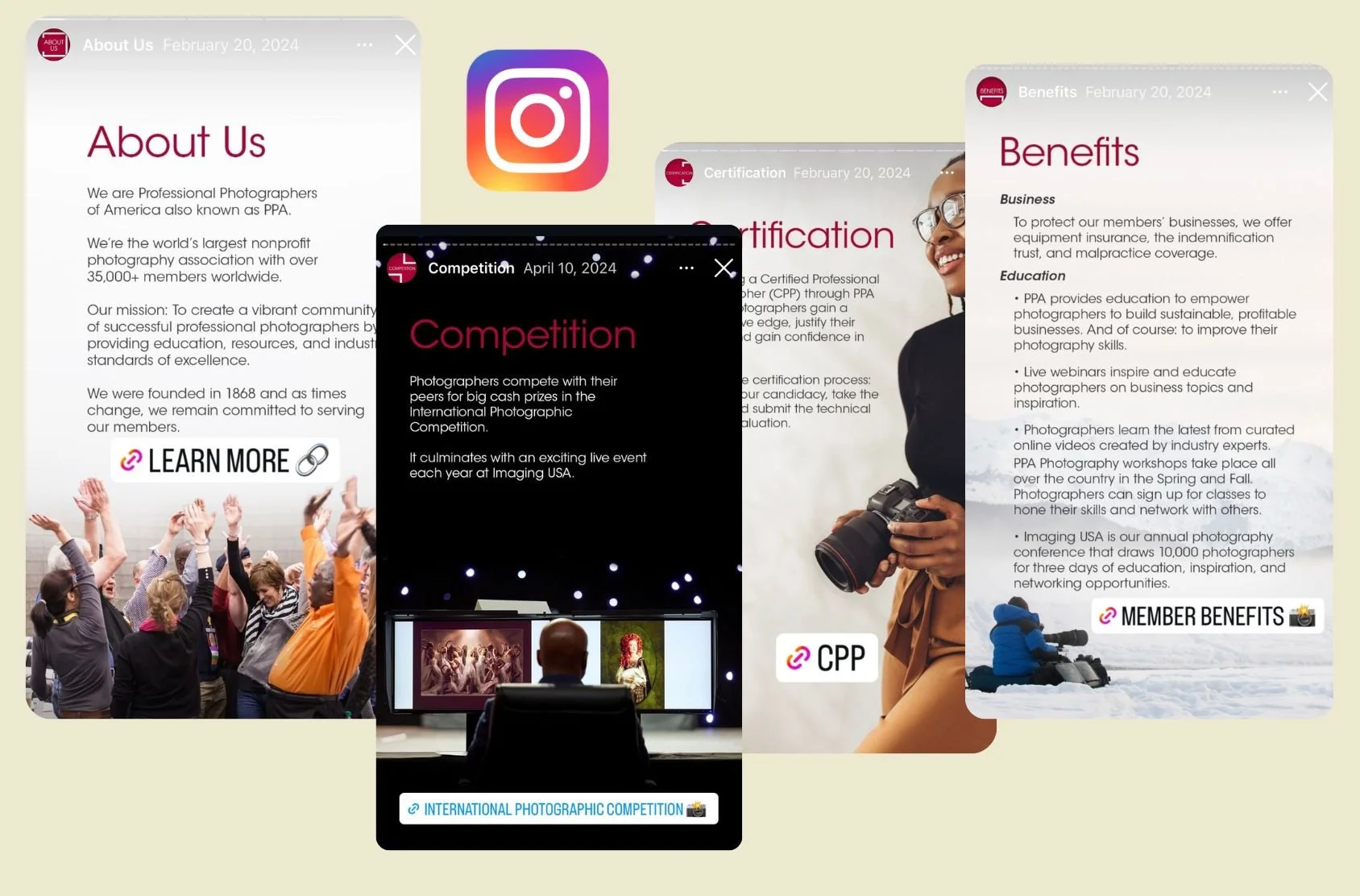Brand Messaging &amp; Optimized @OurPPA Instagram Story Highlights