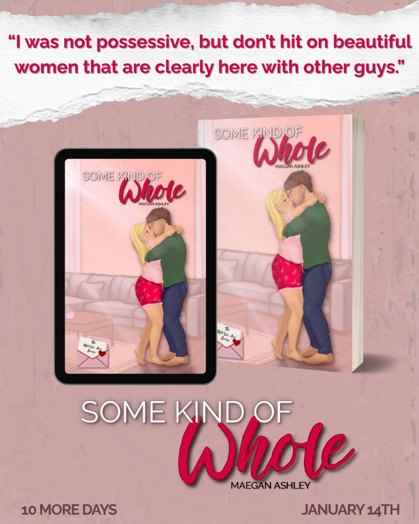 Just 10 days away from finding out why Parker was being possessive and what he did about it! 😮&zwj;💨

Book 1 in The Kind We Are Series

💋 Age Gap
&hearts;️ Possessive MMC
💋 Love after heartbreak
&hearts;️ Workplace romance
💋 Guarded FMC
&hearts;