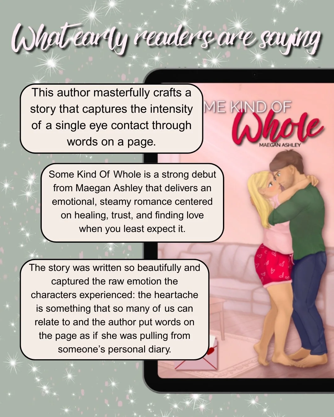 I handed Some Kind of Whole to early readers with shaky hands&hellip;
and they handed it back with full hearts. 🥰

It&rsquo;s almost here and you don&rsquo;t want to miss out! Coming to a Kindle near you on January 14&hellip;BUT if you just can&rsqu