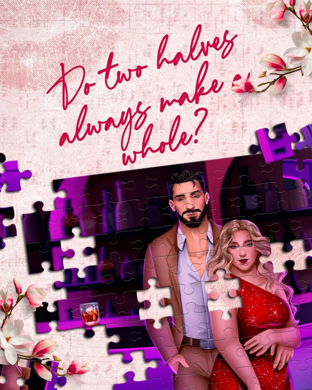 Do two halves always make a whole?

Guess you&rsquo;ll have to read Some Kind of Whole on KU to see exactly how these two fit together! 

💋 Age Gap
&hearts;️ Possessive MMC
💋 Love after heartbreak
&hearts;️ Workplace romance
💋 Guarded FMC
&hearts;