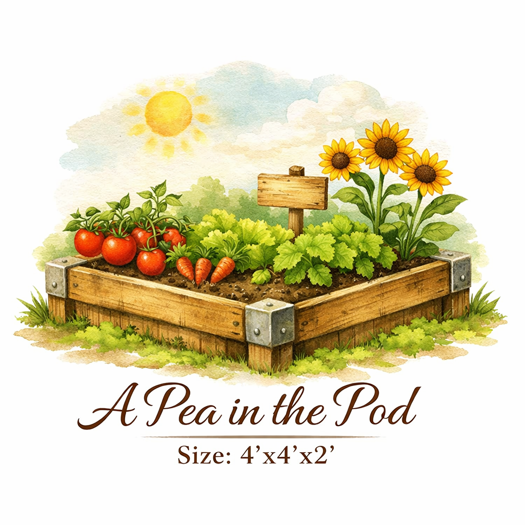 "A Pea in the Pod" 4'x4'x2'