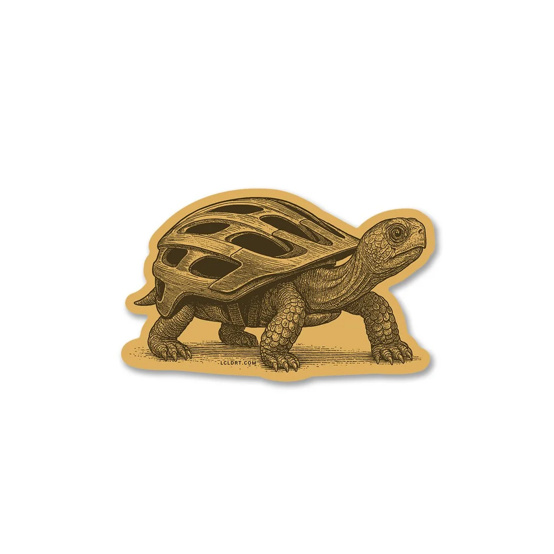 Turtle Shellmet Sticker (Yellow)