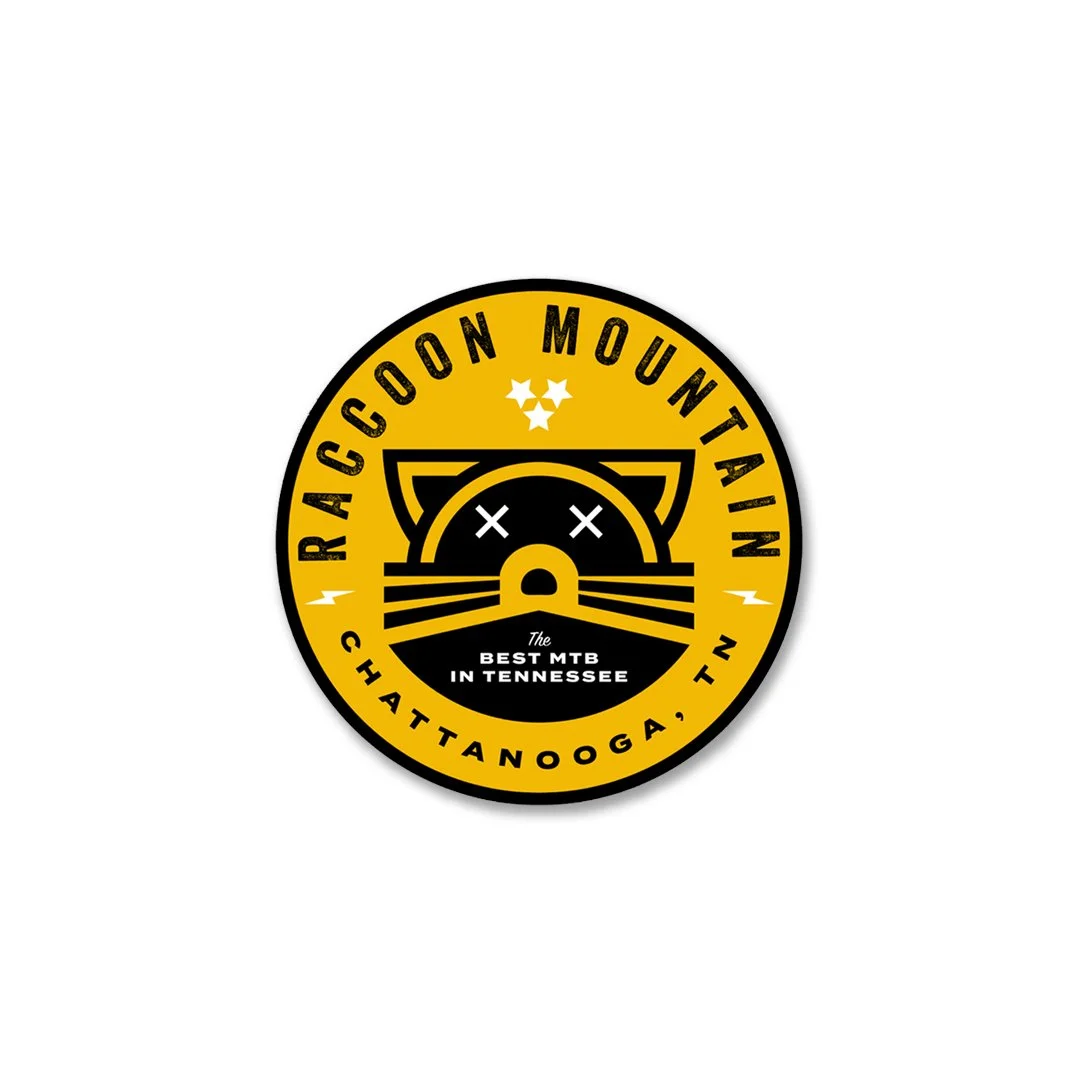 Raccoon Mountain Badge Sticker