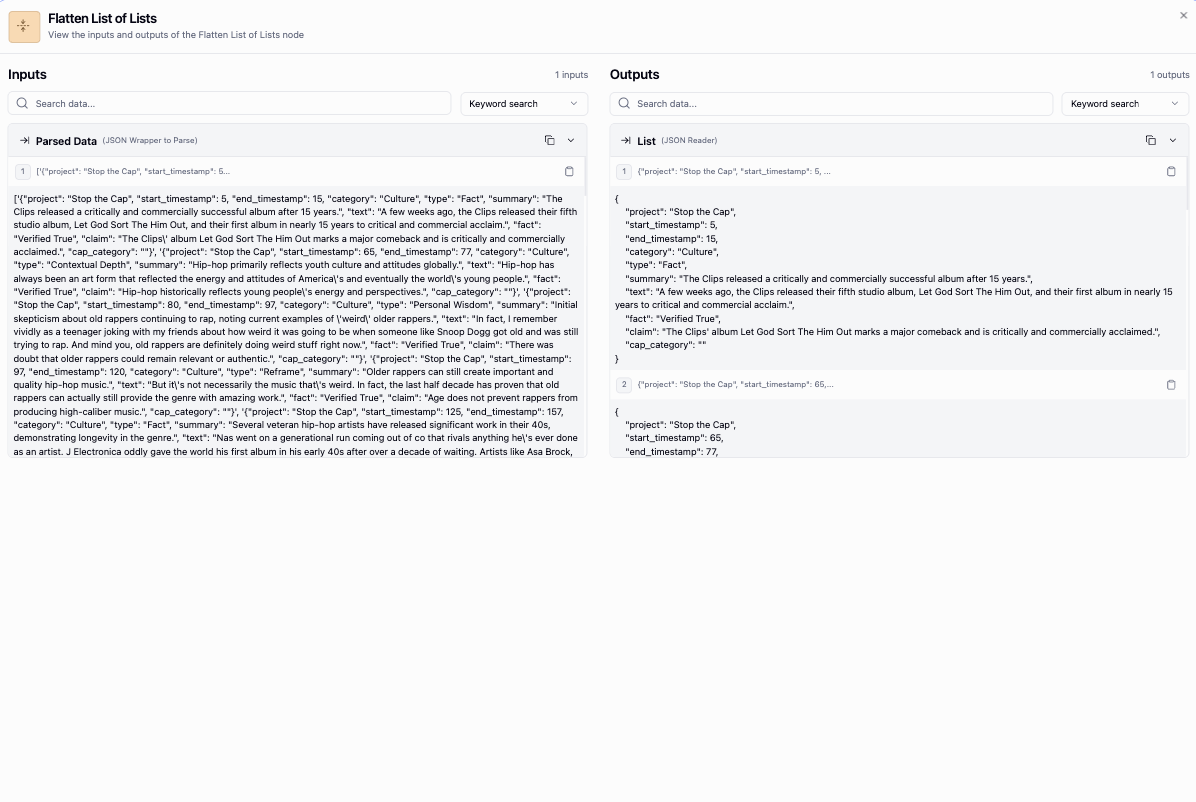 Flatten List of Lists