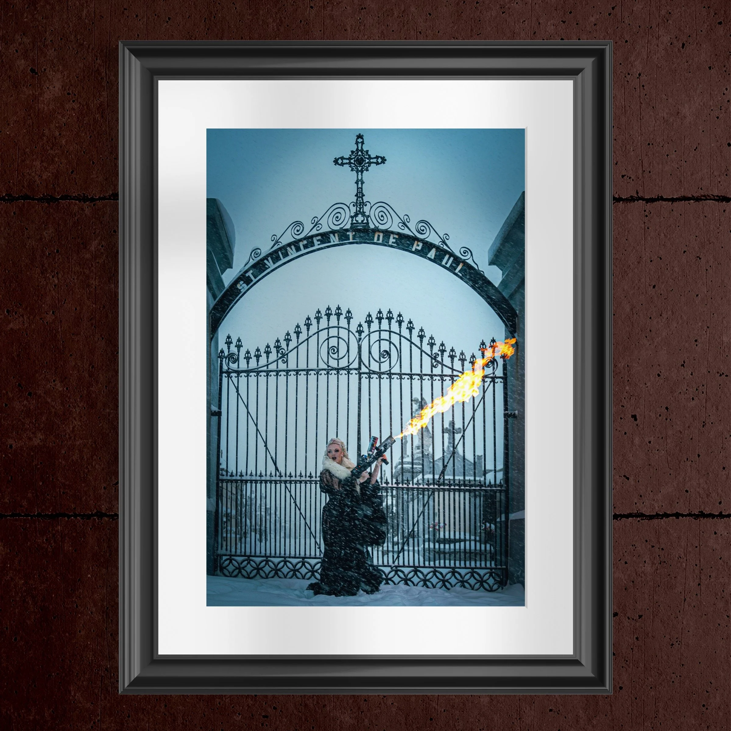 Pinky DeVille New Orleans Snow Day 2025 | Burlesque Fine Art Photography | Museum Quality Giclee | Signed and Editioned Print