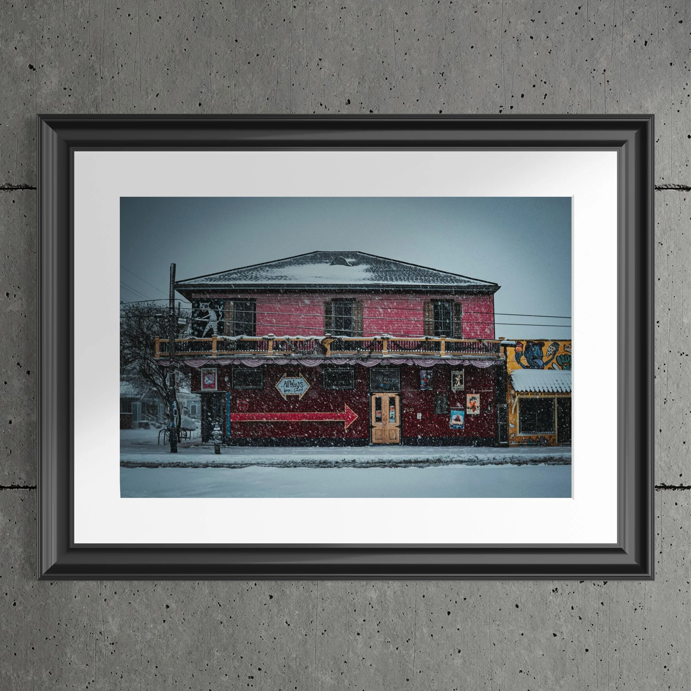 The Allways Lounge in Snow | Burlesque Fine Art Photography | Museum Quality Giclee | Signed and Editioned Print