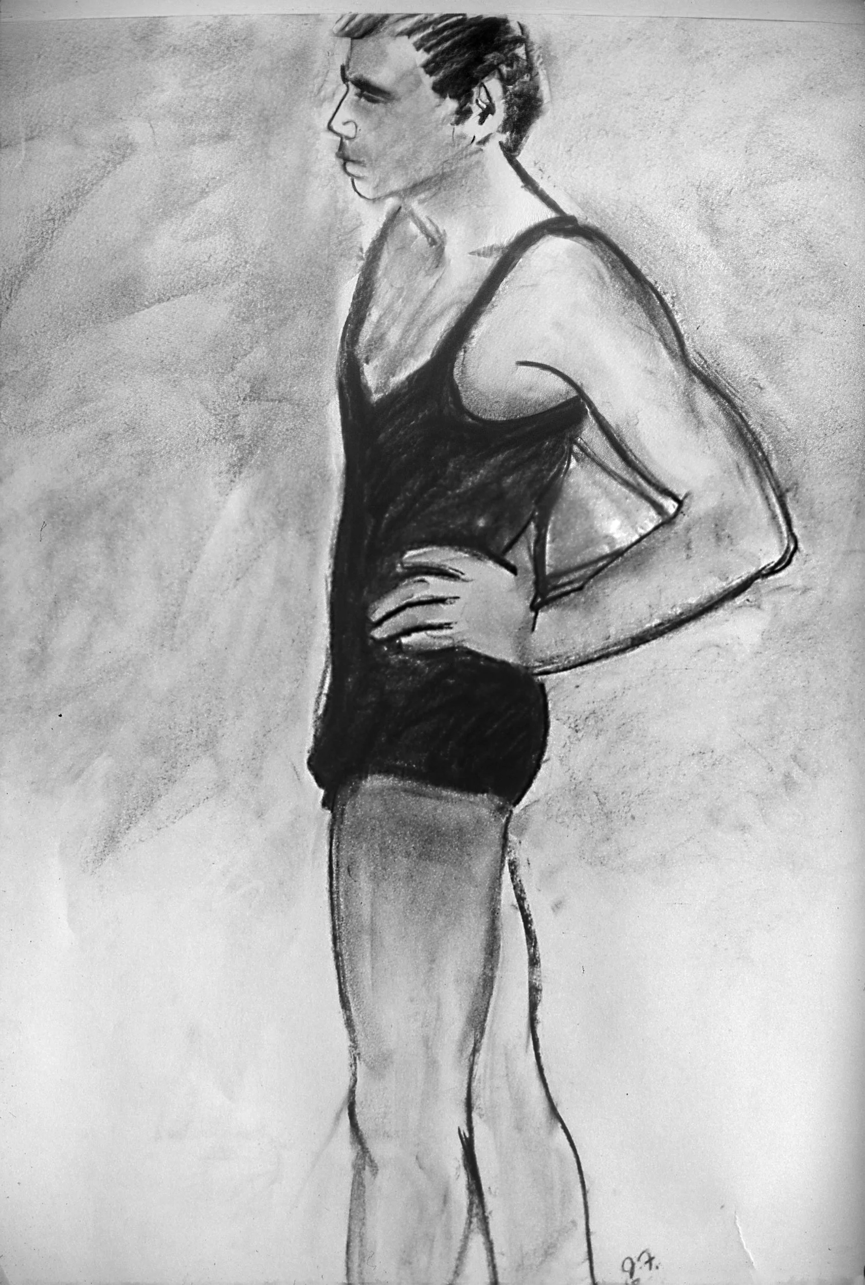Standing Man Semi-Nude, 1980s