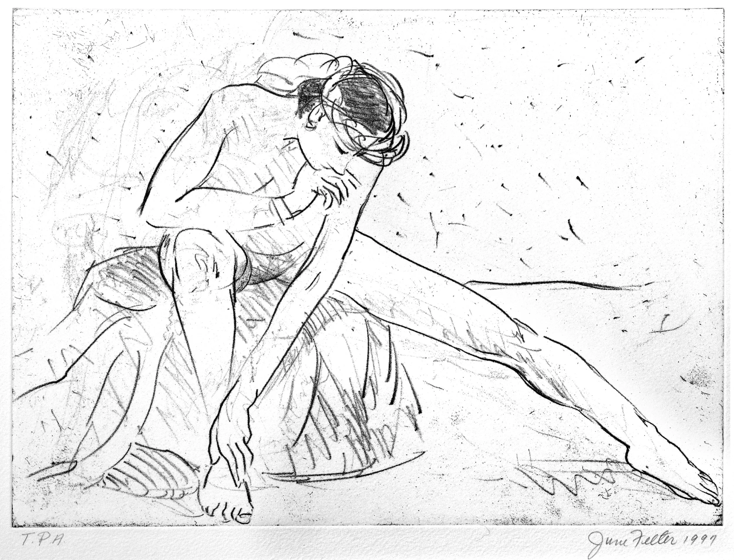Nude, Hand on Ankle, 1997