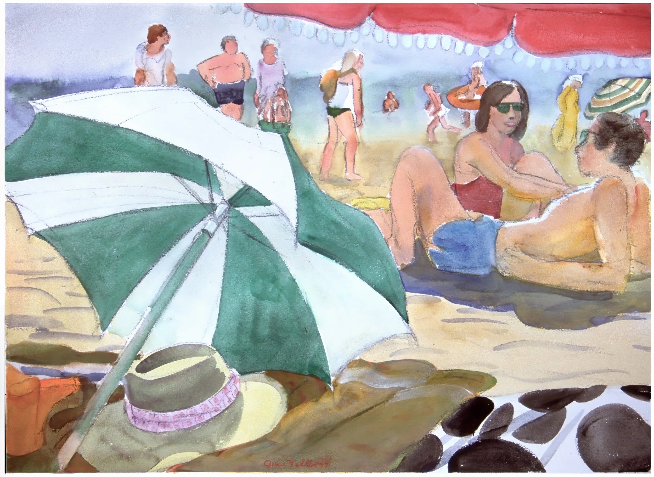 Green & White Umbrella, 1977
