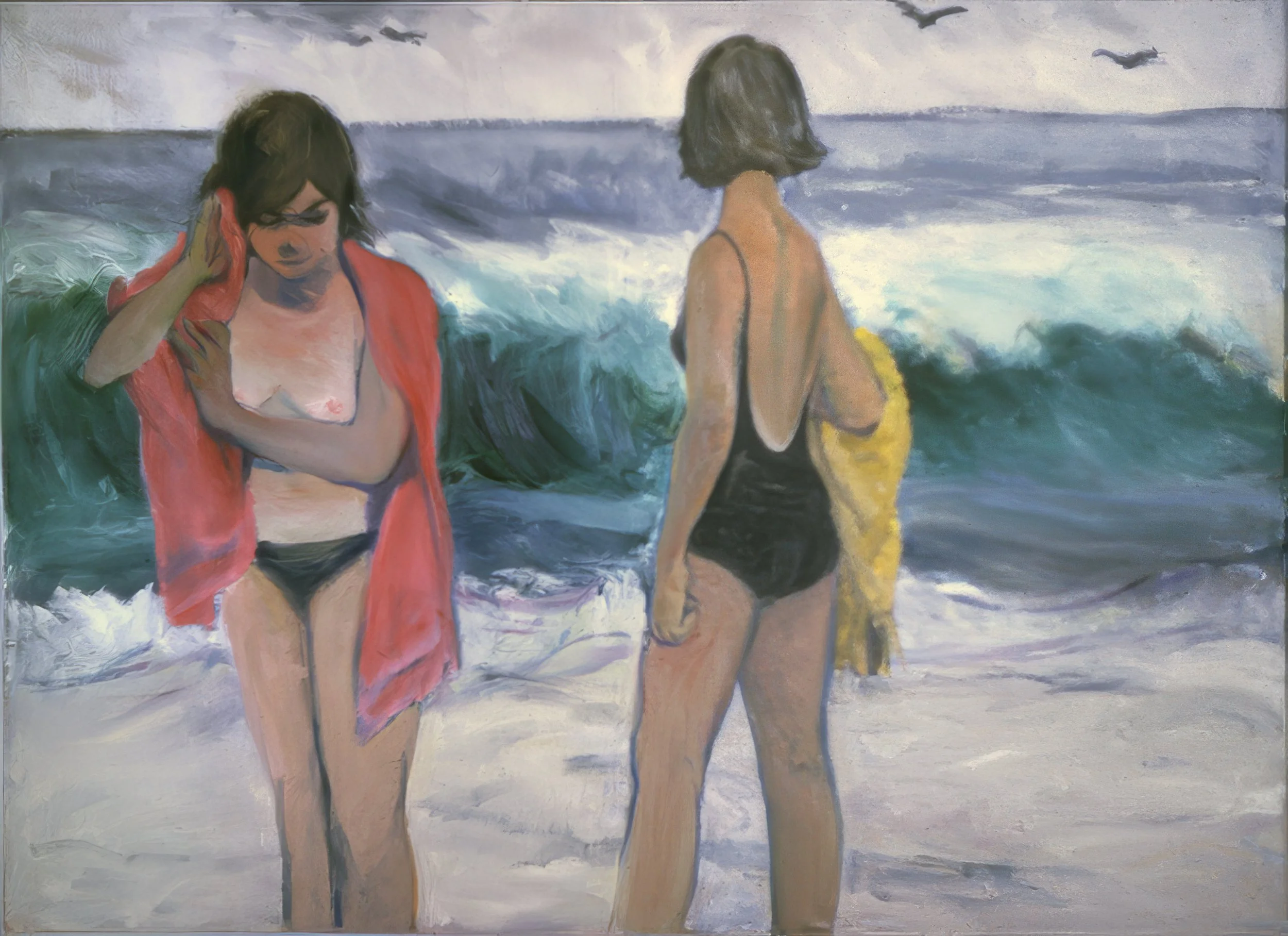 13 Two Girls and Waves (oil) 1960s.jpg