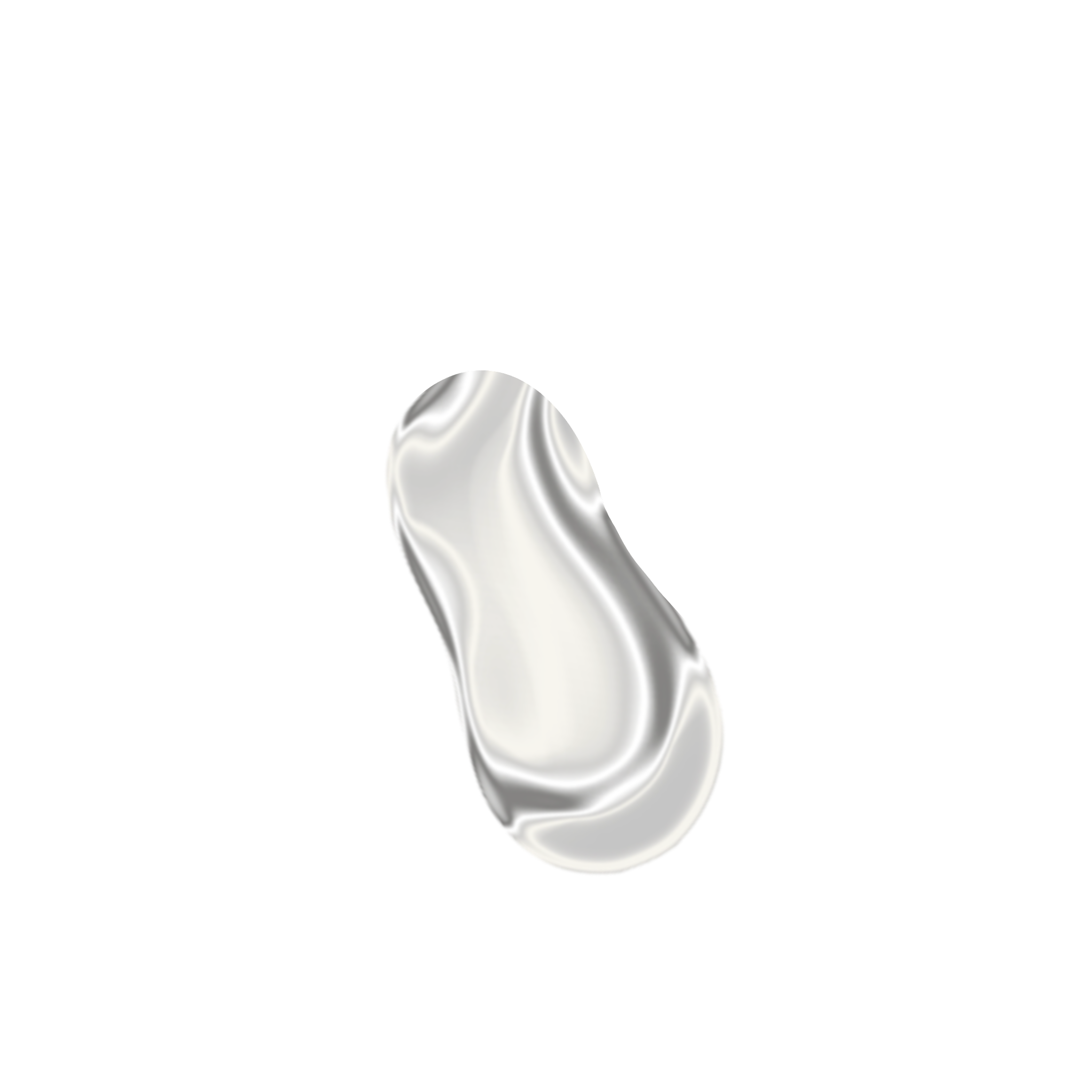 A silver-colored pearl with a smooth, shiny surface.