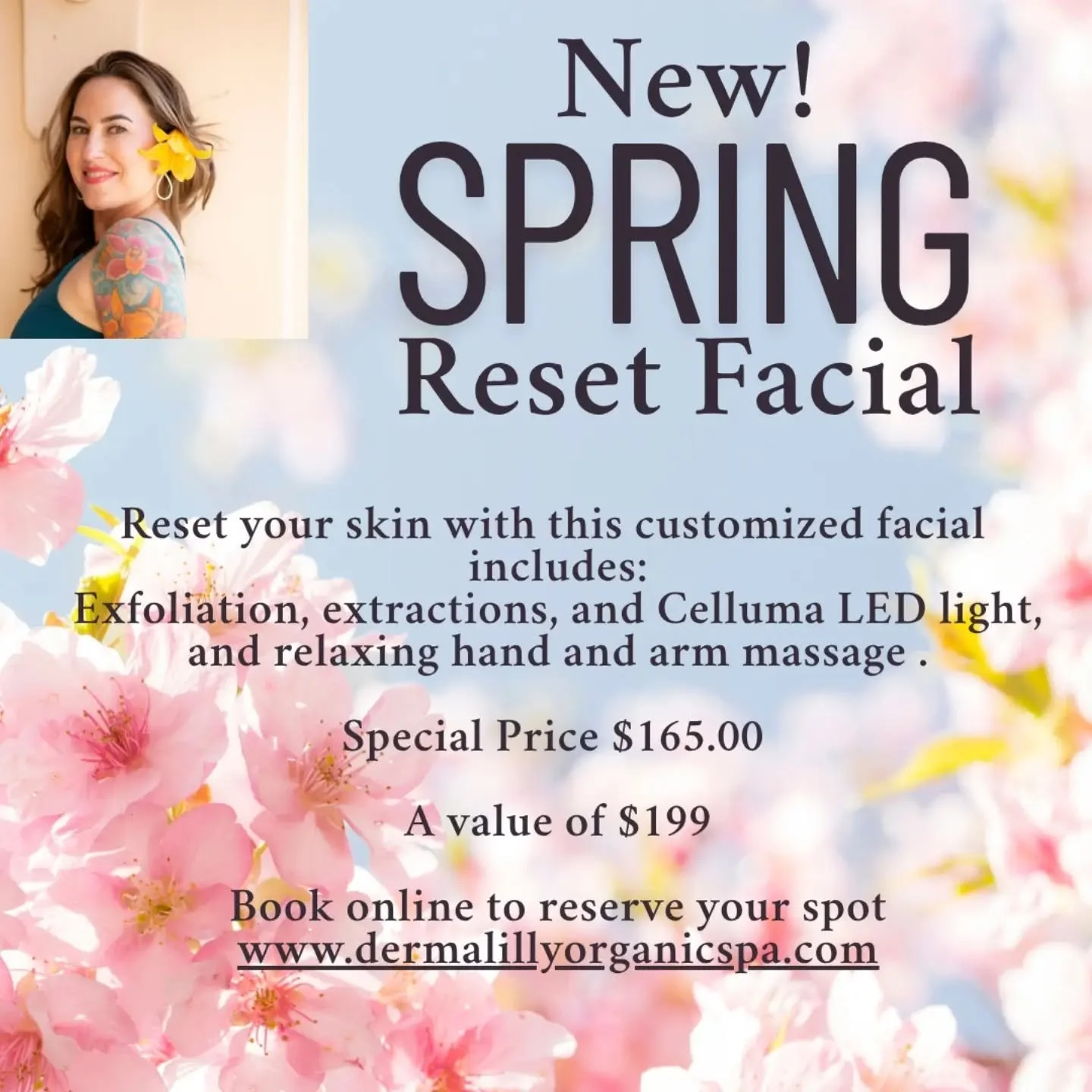 Spring has sprung🌺🌹💐🌼 Need a little skin reset? This is the perfect reboot for your skin. Simple, gentle, yet rejuvenating. Book online by clicking the link or DM me for availability ❤️