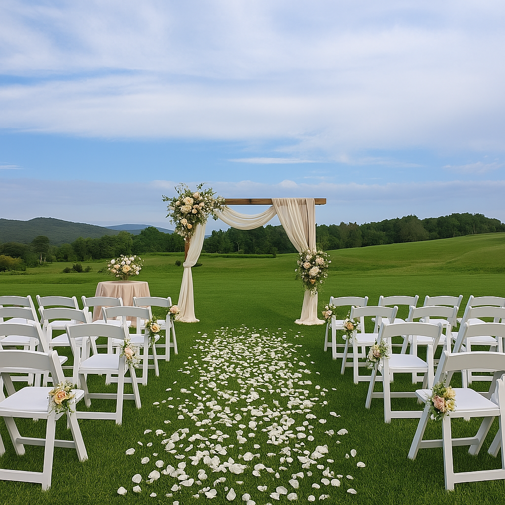 Pocono mountain wedding venue outdoor ceremony