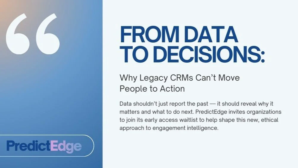 Legacy CRMs manage data. We help move people — from awareness to action.