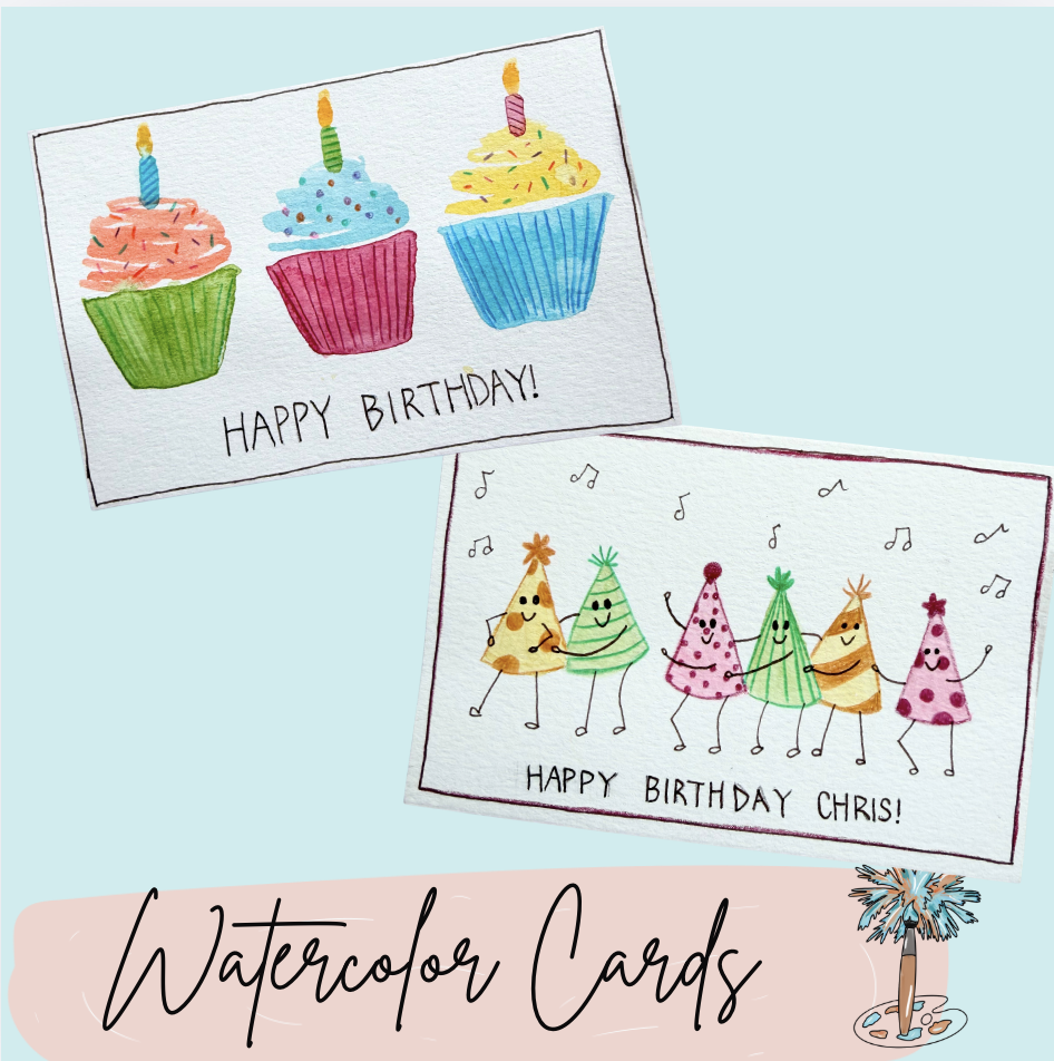 Watercolor Birthday Cards Workshop