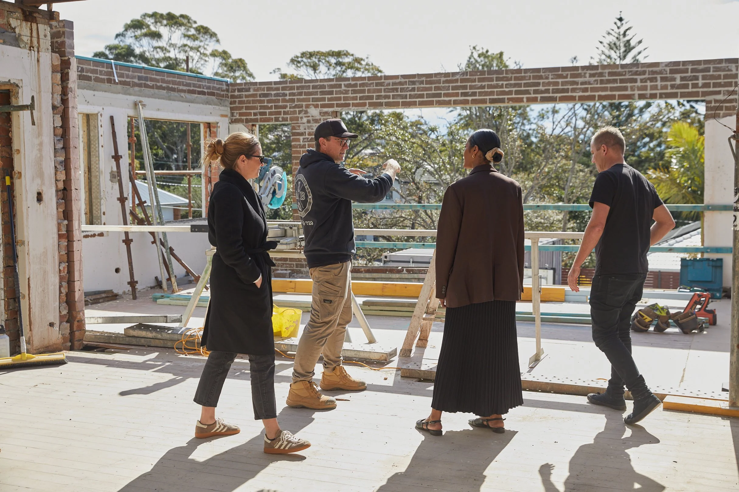 Architects visiting a building site