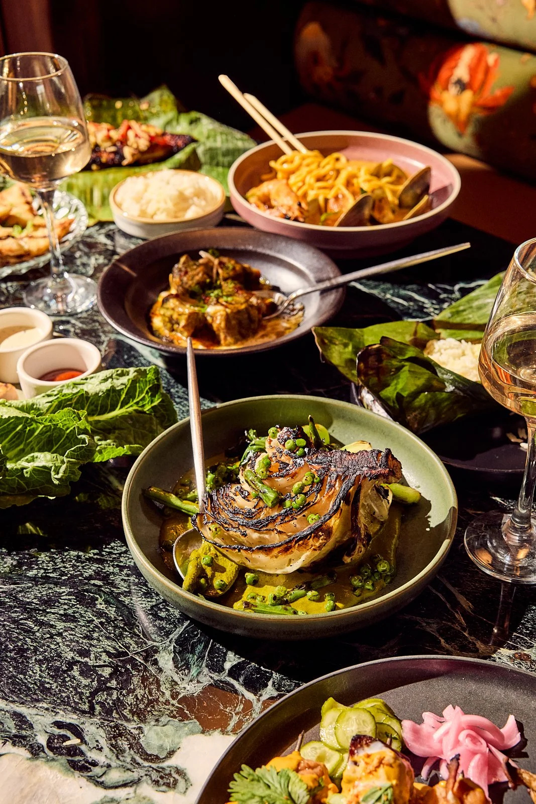 The charred cabbage at Siti is an amazing side dish for any meal. Image by Austin-based food photographer, Mackenzie Smith.