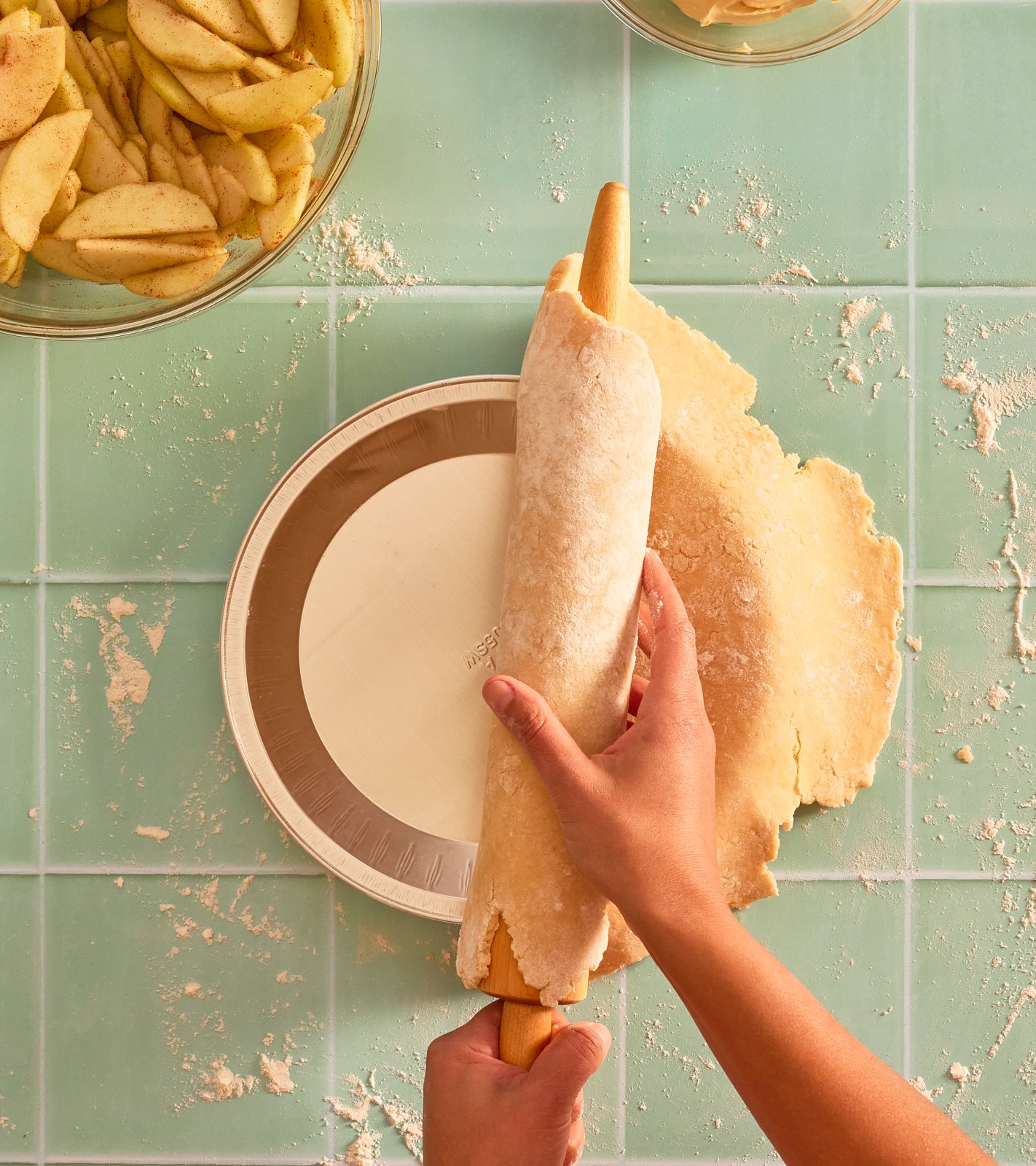 Apple Tart dough for Priya's Kitchen Adventures cookbook. Image by Austin-based lifestyle and food photographer, Mackenzie Smith.