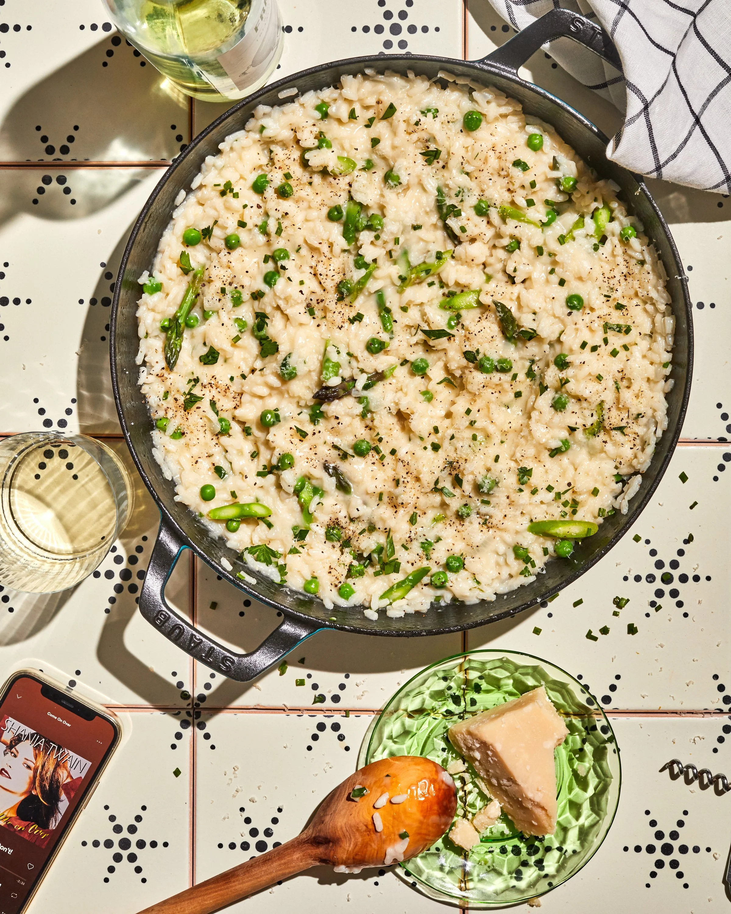 Risotto with whatever you have by Jen Hatmaker for her cookbook, Feed These People. Image by Austin-based cookbook photographer, Mackenzie Smith.
