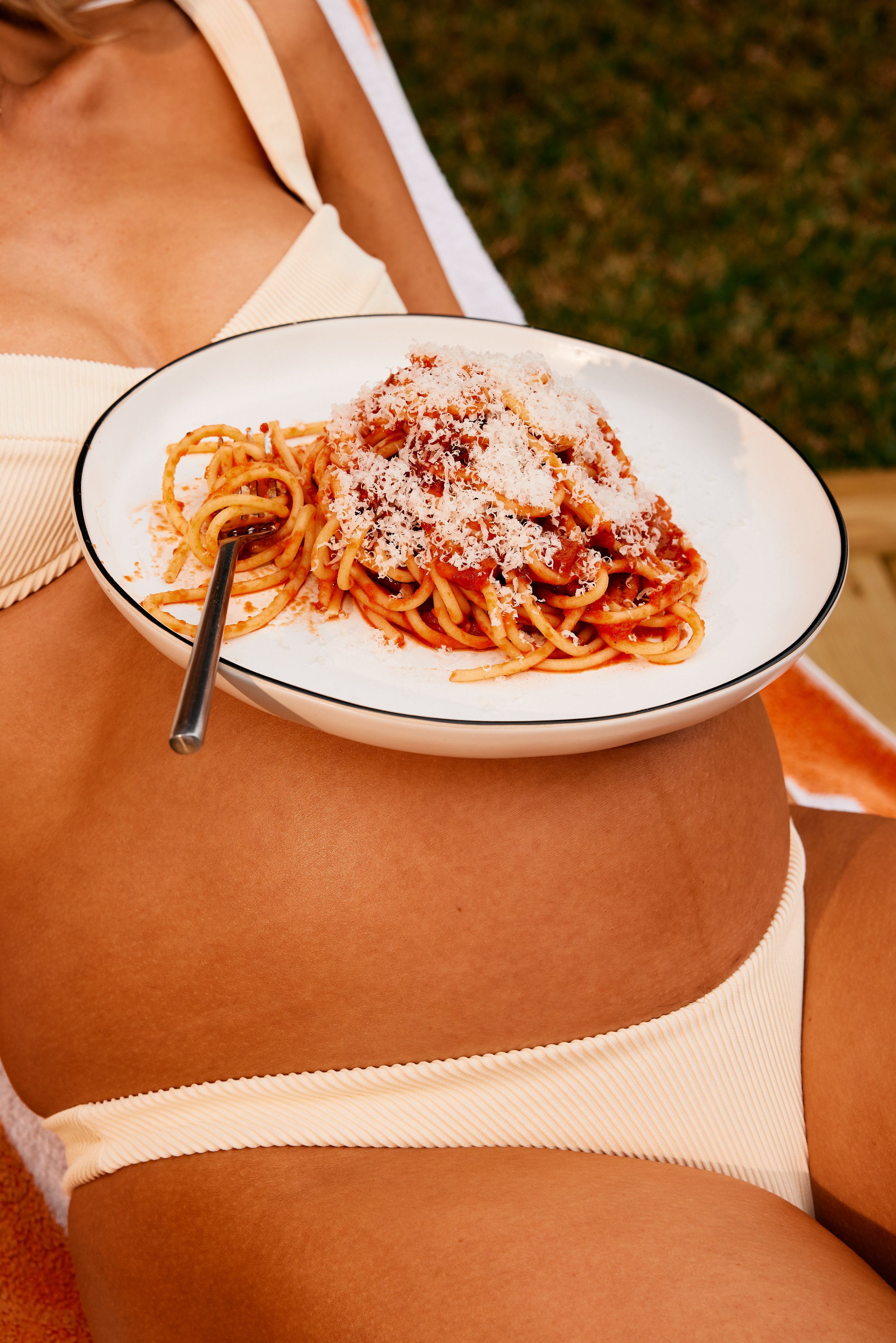 Brita Tastad Spaghetti For Two portrait. Image by Austin-based food and portrait photographer, Mackenzie Smith.