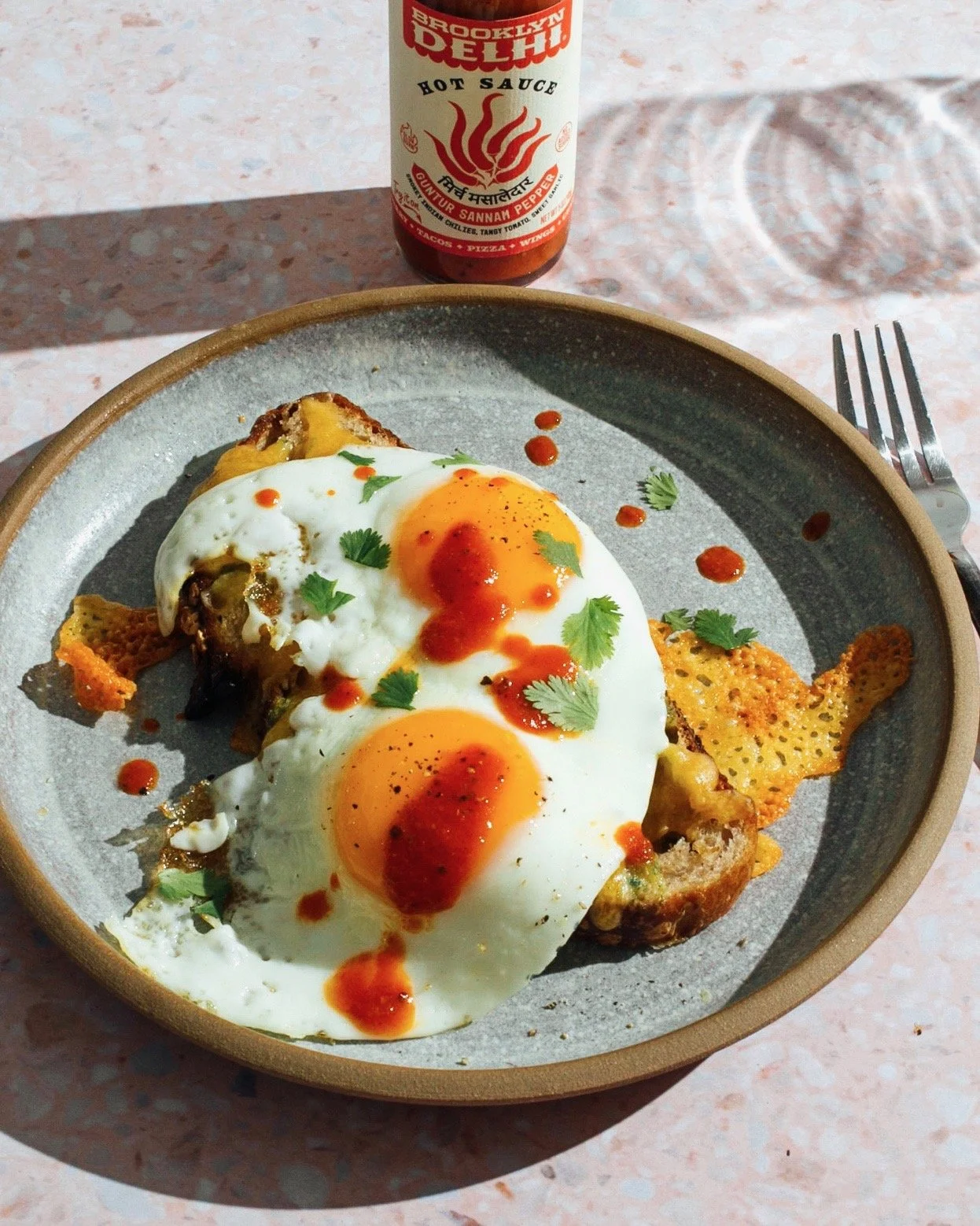 Eggs on toast for Brooklyn Delhi. Food styling by Maite Aizpurua. Image by Austin-based food photographer, Mackenzie Smith.