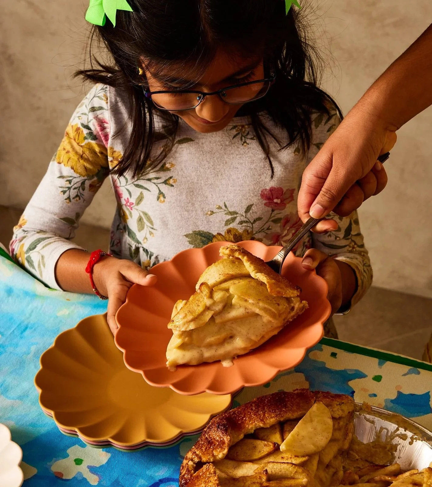 Tarte au pomme for Priya's Kitchen Adventures cookbook. Image by Austin-based food and lifestyle photographer, Mackenzie Smith.