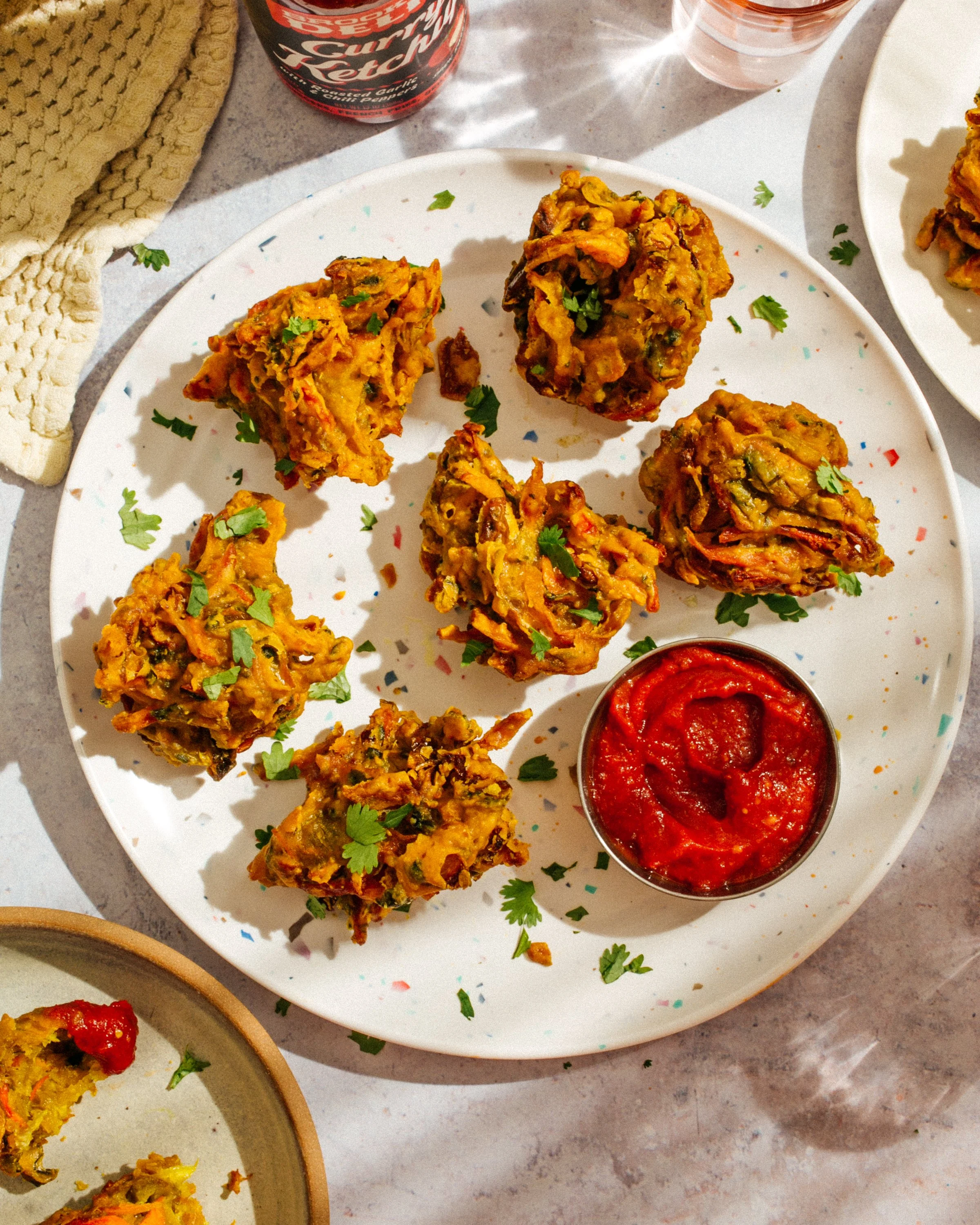 Pakora for Brooklyn Delhi. Food styling by Maite Aizpurua. Image by Austin-based food photographer, Mackenzie Smith.