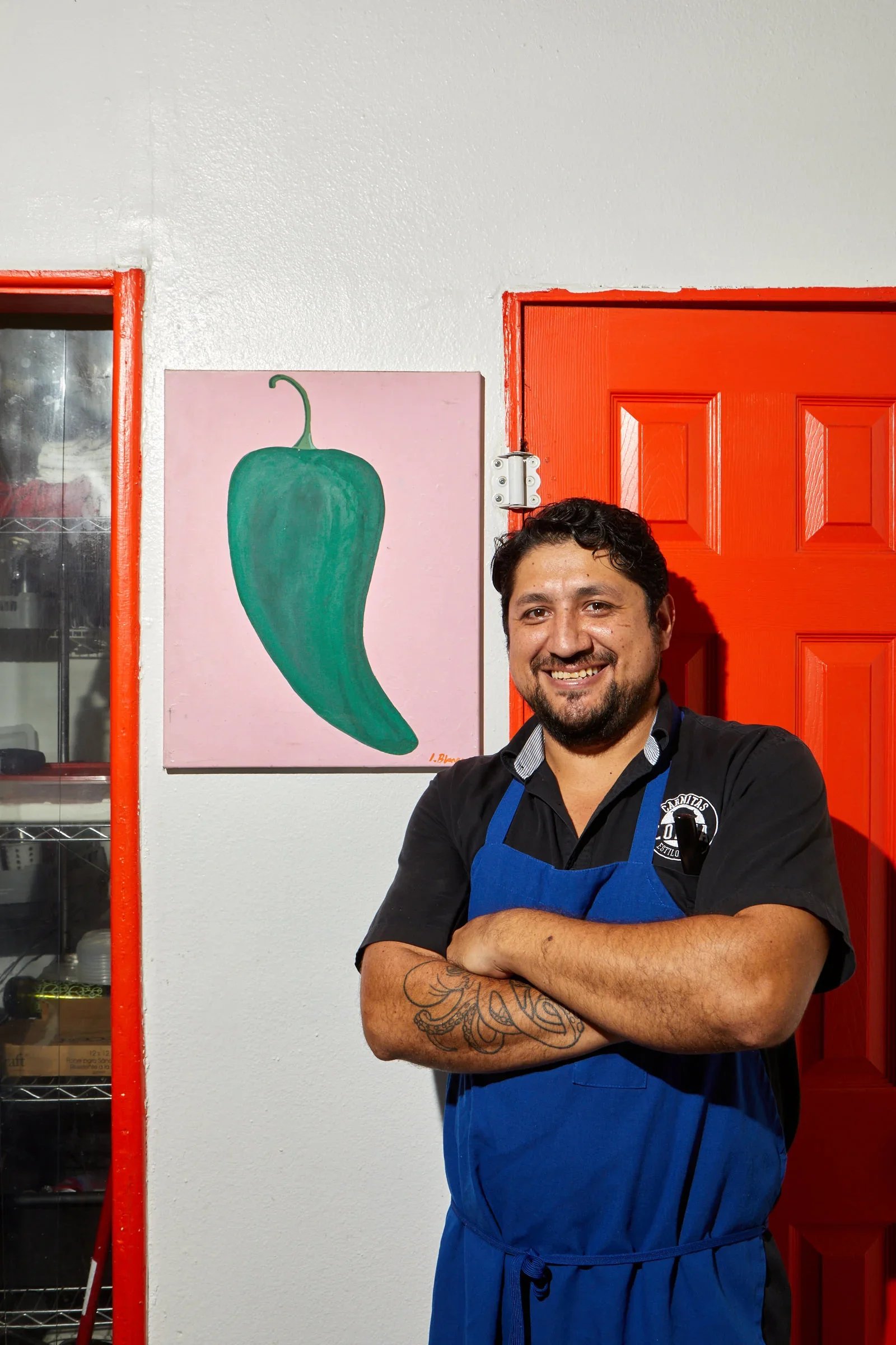 Chef Alejandro Paredes for Texas Monthly. Image by Austin-based food and portrait photographer, Mackenzie Smith.