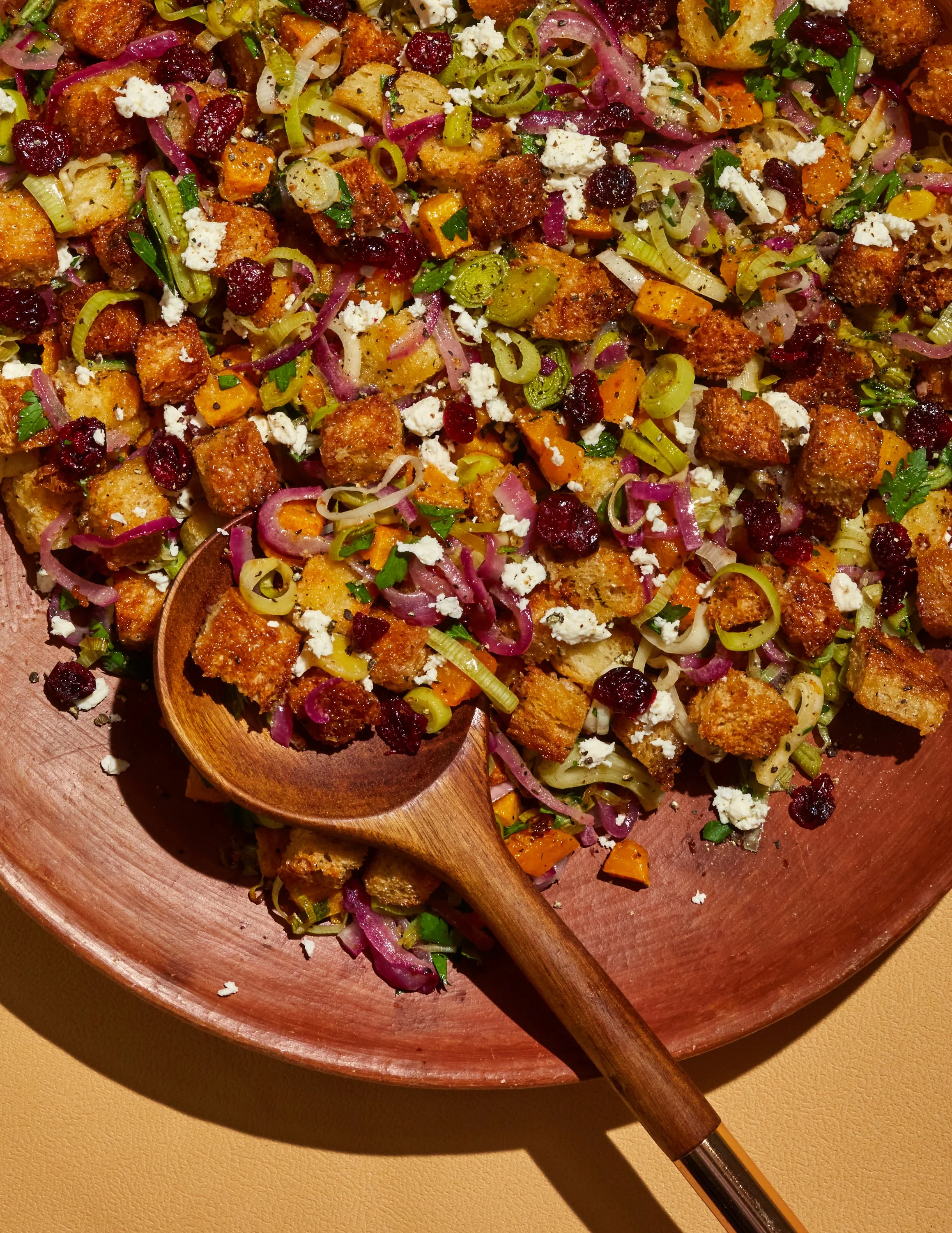 Winter Panzanella for Jen Hatmaker's cookbook, Feed These People. Image by Austin-based food photographer, Mackenzie Smith.