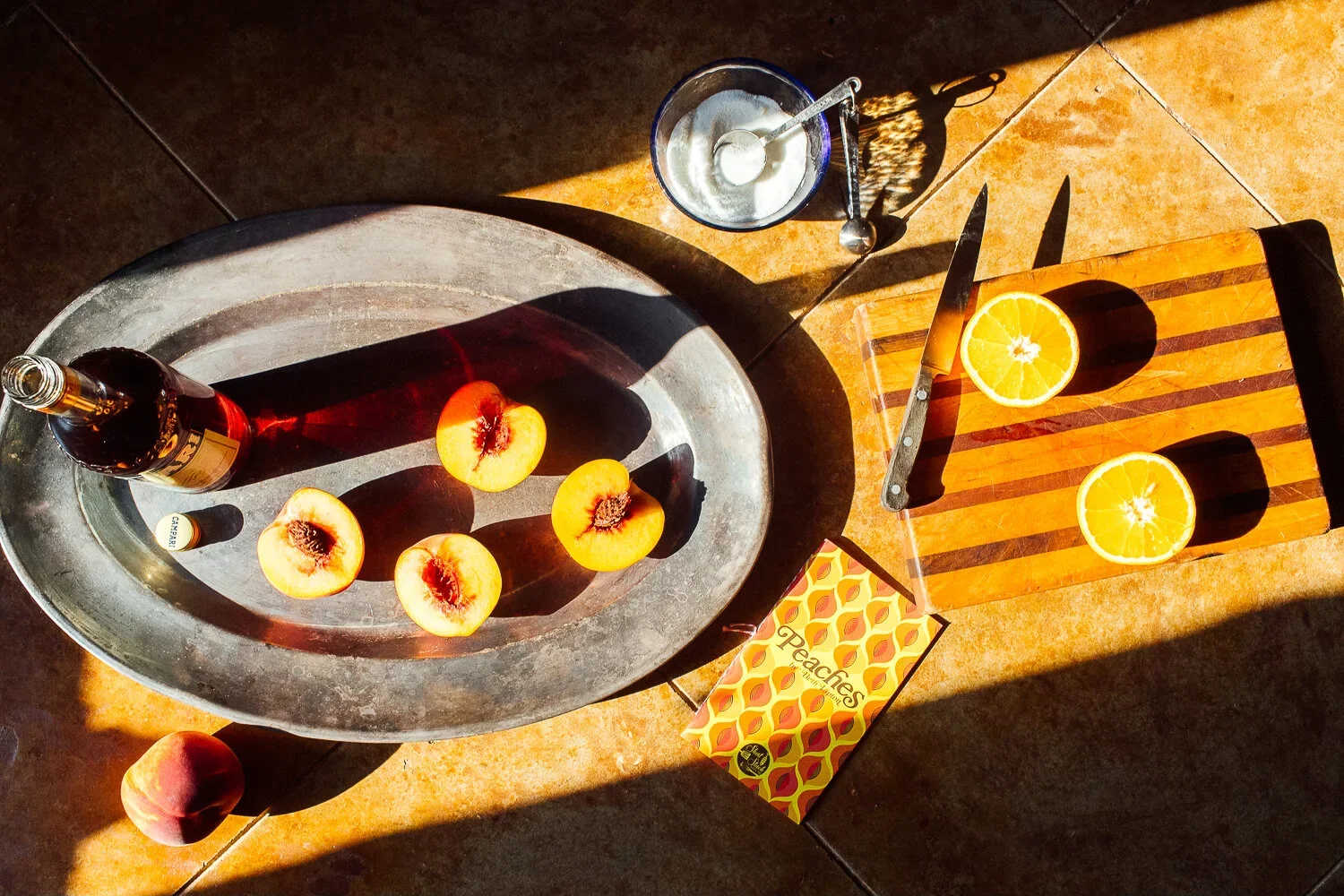 Peach campari by Austin-based food and beverage photographer, Mackenzie Smith.