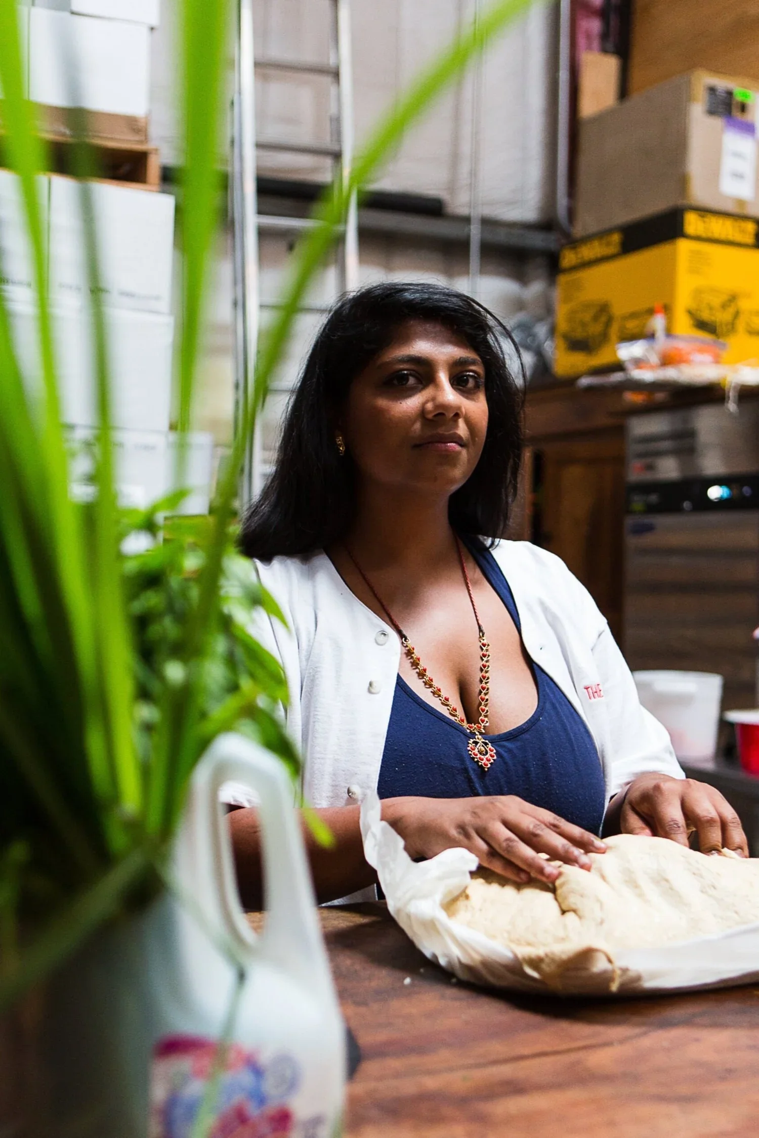 Chef Deepa Shridhar in her kitchen. Image by Austin-based food and lifestyle photographer, Mackenzie Smith.