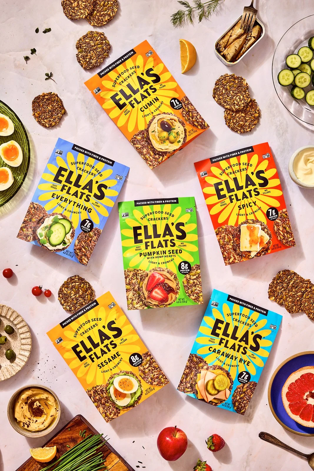 Ella's Flats, Spring 2024. Prop styling by Candice Putter. Food Styling by Ali Mendez. Image by Austin-based food and product photographer, Mackenzie Smith.