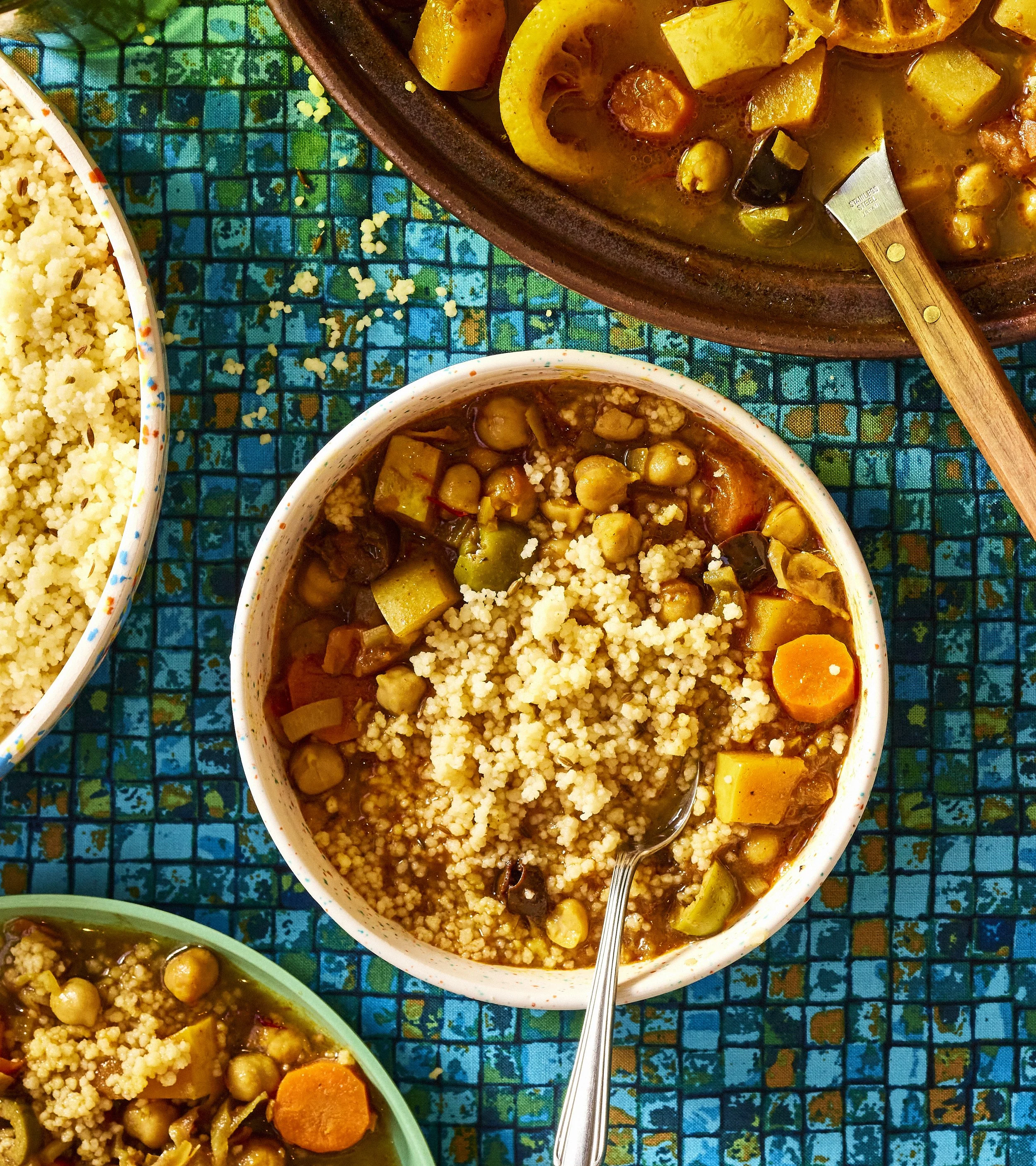Vegetable Tagine for Priya's Kitchen Adventures cookbook. Image by Austin-based cookbook photographer, Mackenzie Smith.