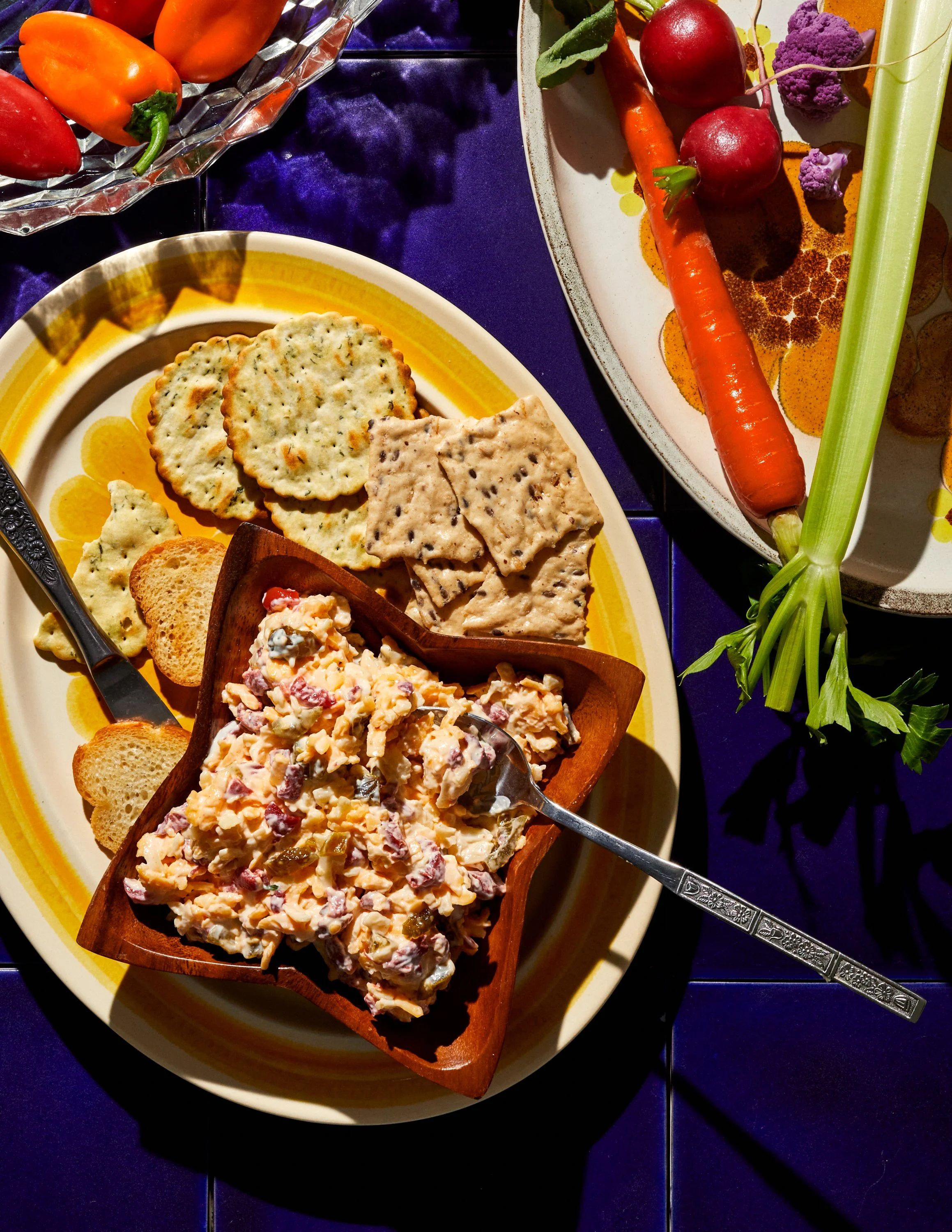 Pimento cheese with candied jalapenos for Jen Hatmaker's cookbook Feed These People. Image by Austin-based cookbook photographer, Mackenzie Smith.