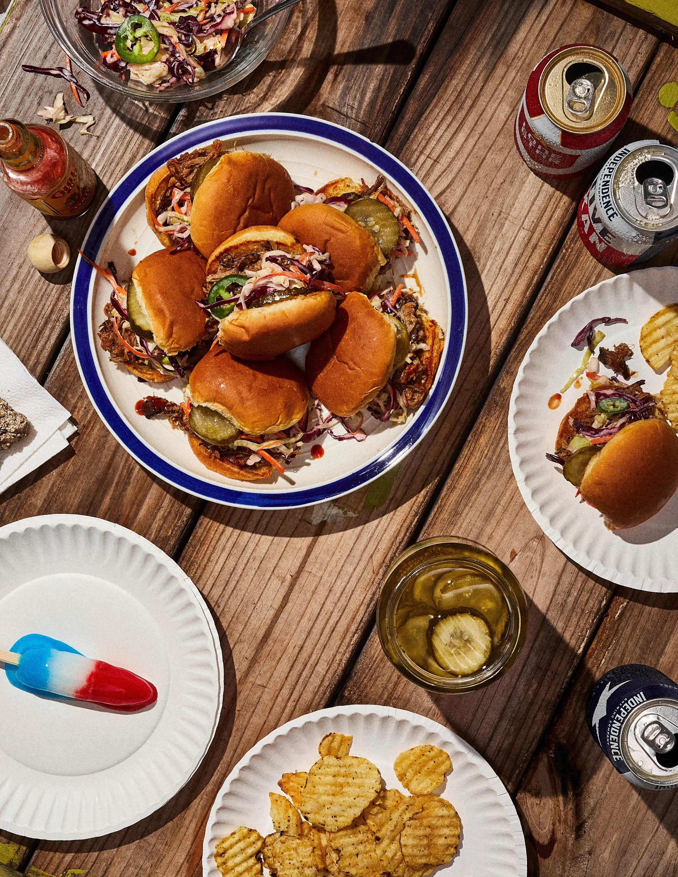 Pulled pork sliders with spicy slaw for Jen Hatmaker's cookbook, Feed These People. Image by Austin-based food photographer, Mackenzie Smith.