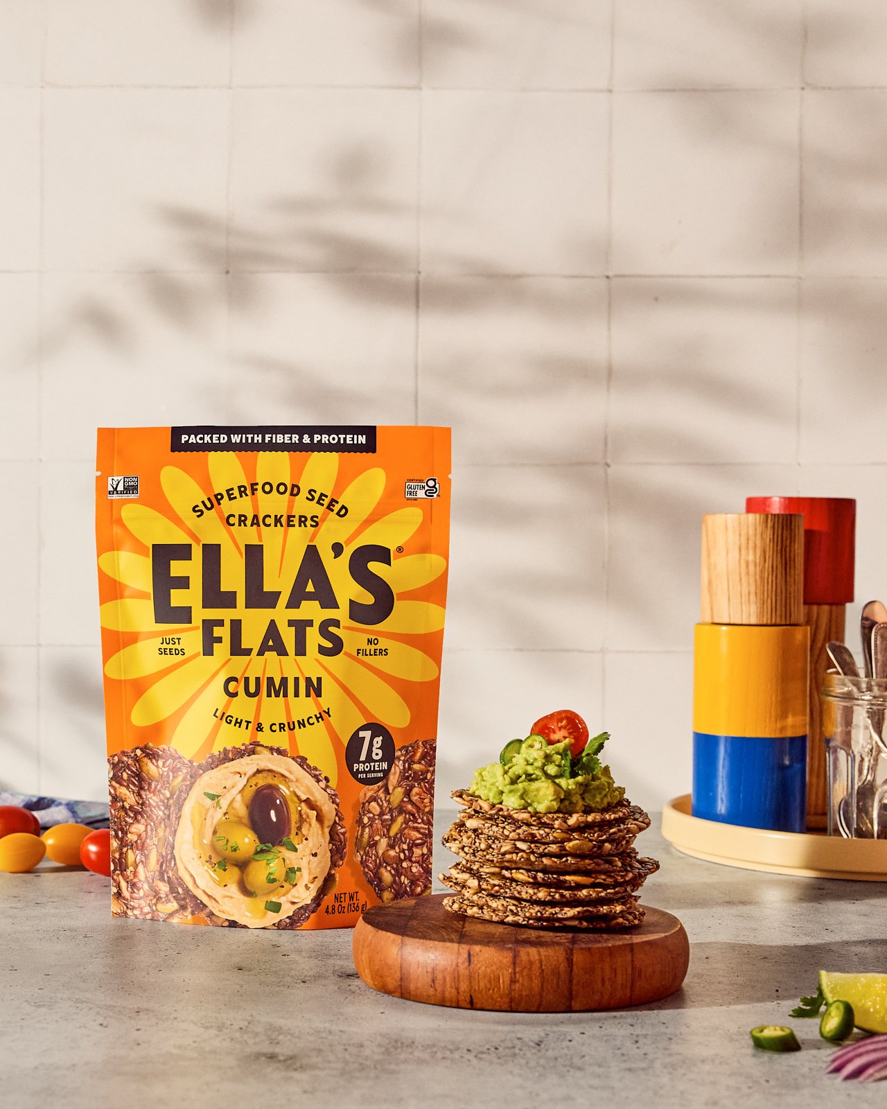 Ella's Flats, Spring 2024. Prop styling by Candice Putter. Food Styling by Ali Mendez. Image by Austin-based food and product photographer, Mackenzie Smith.