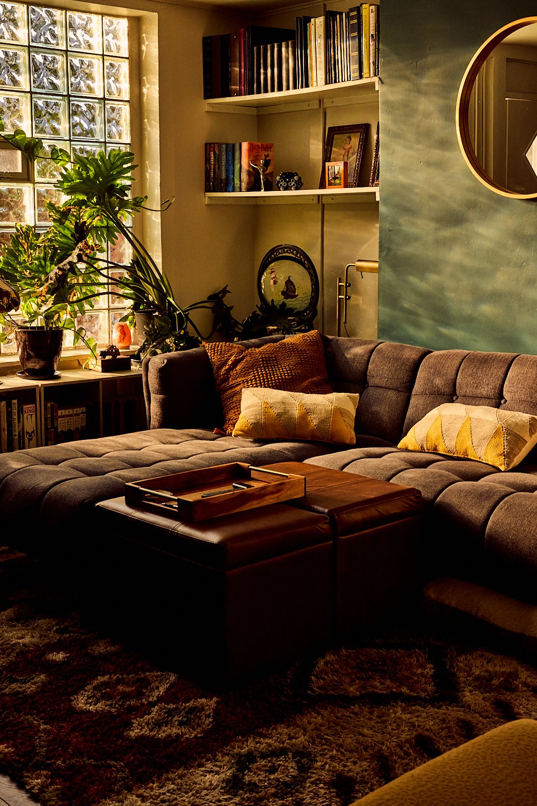 Living room of Alexander and Bobby's Pittsburgh home. Image by Austin-based lifestyle photographer, Mackenzie Smith.