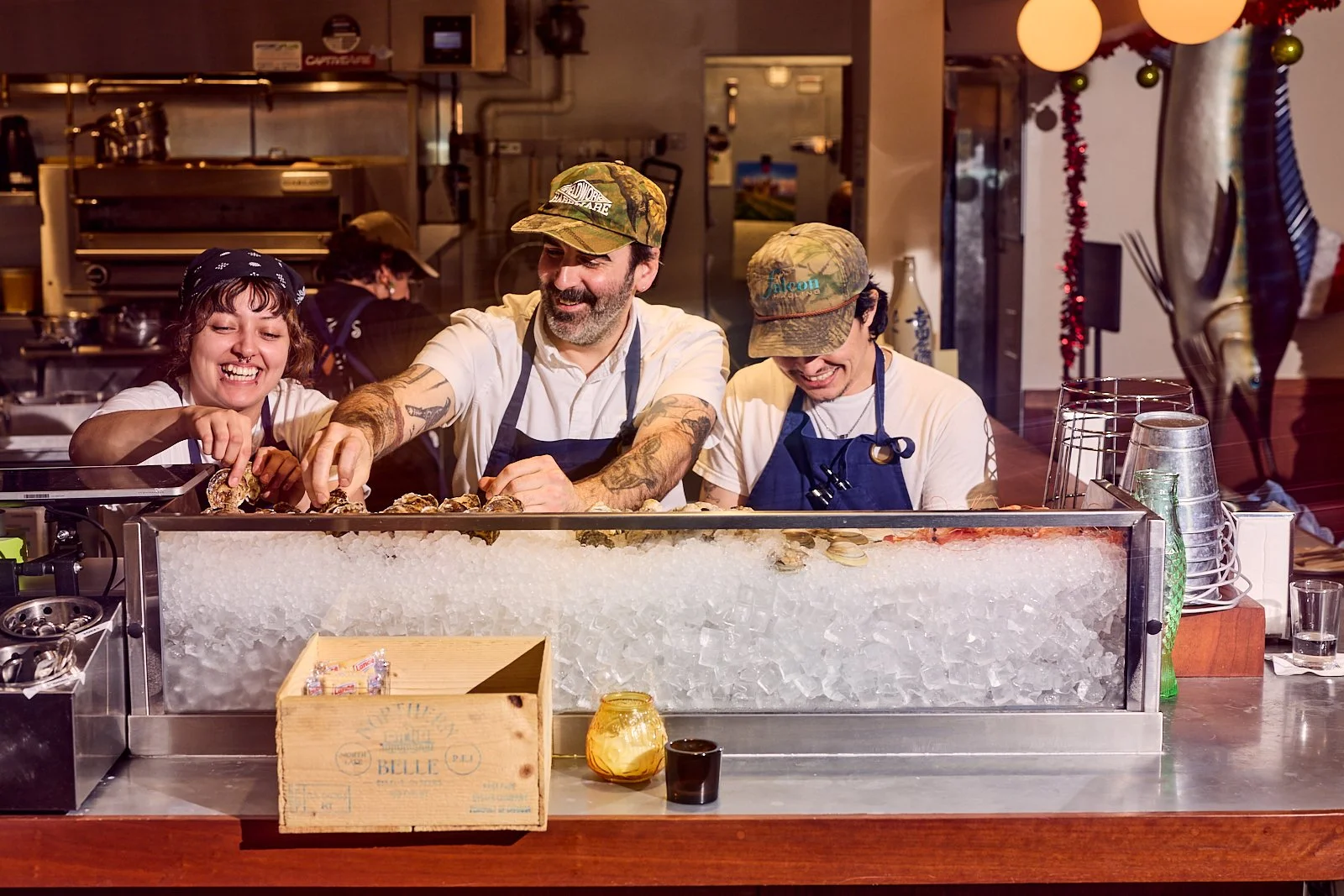 Chef Justin Huffman at The Fish Shop. Image by Austin-based food and restaurant photographer, Mackenzie Smith.