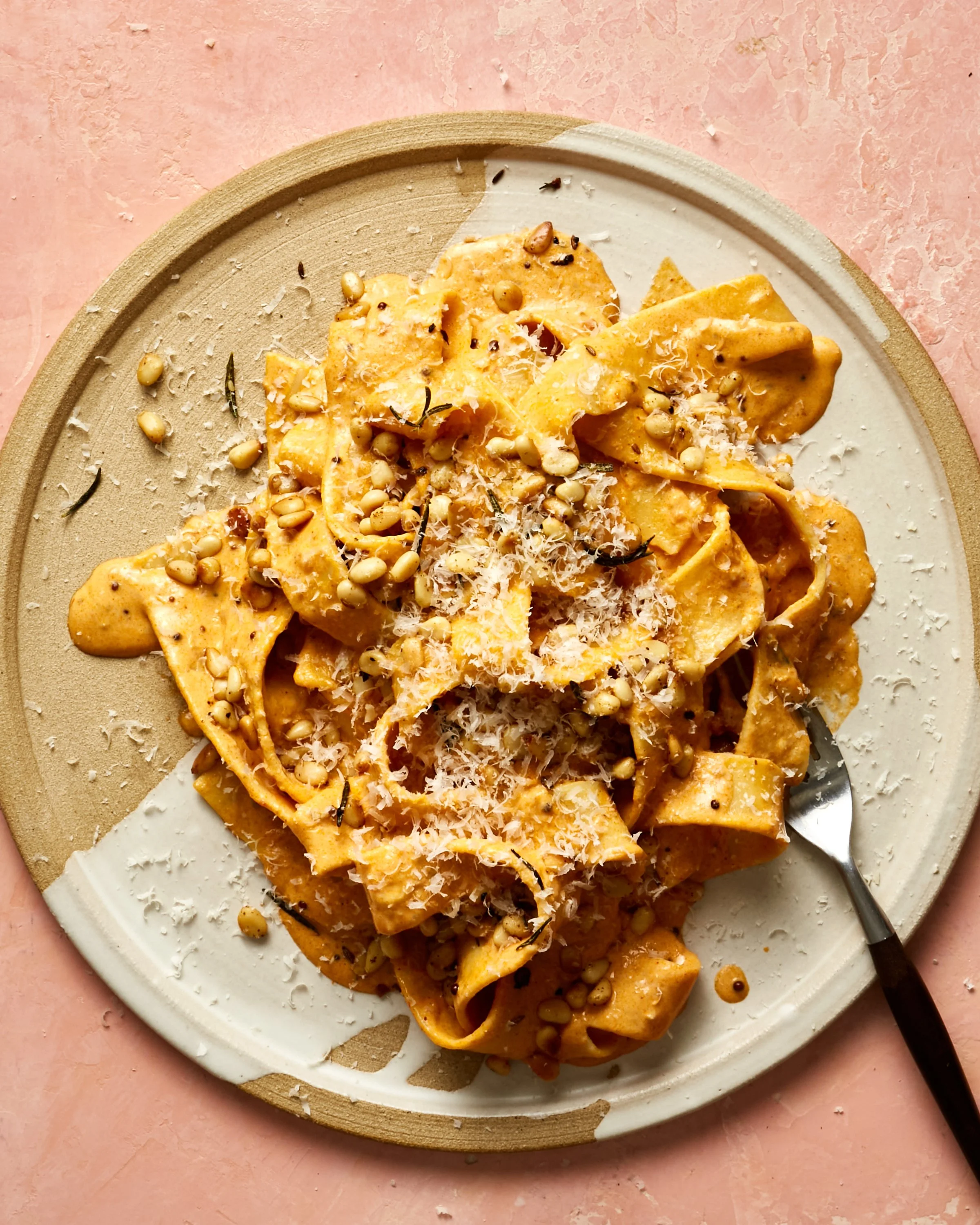 Tomato Achaar pasta for Brooklyn Delhi. Food styling by Maite Aizpurua. Image by Austin-based food photographer, Mackenzie Smith.