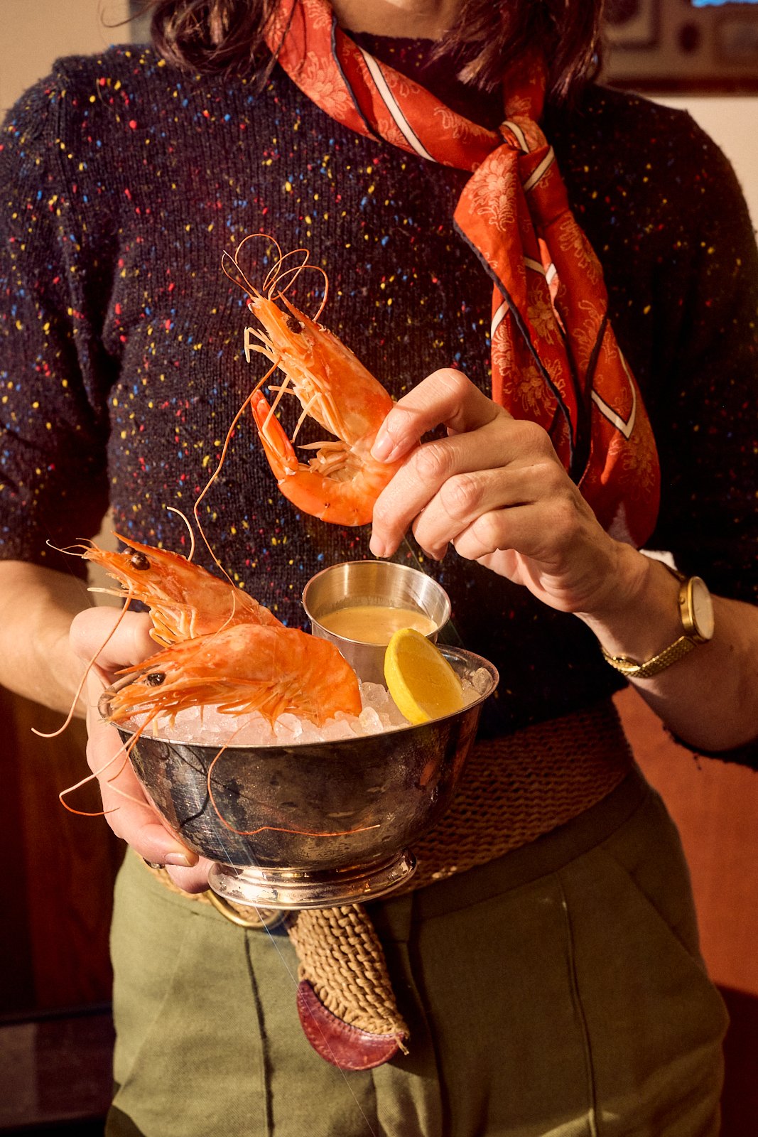 Fresh prawns for The Fish Shop. Image by Austin-based food and lifestyle photographer, Mackenzie Smith.