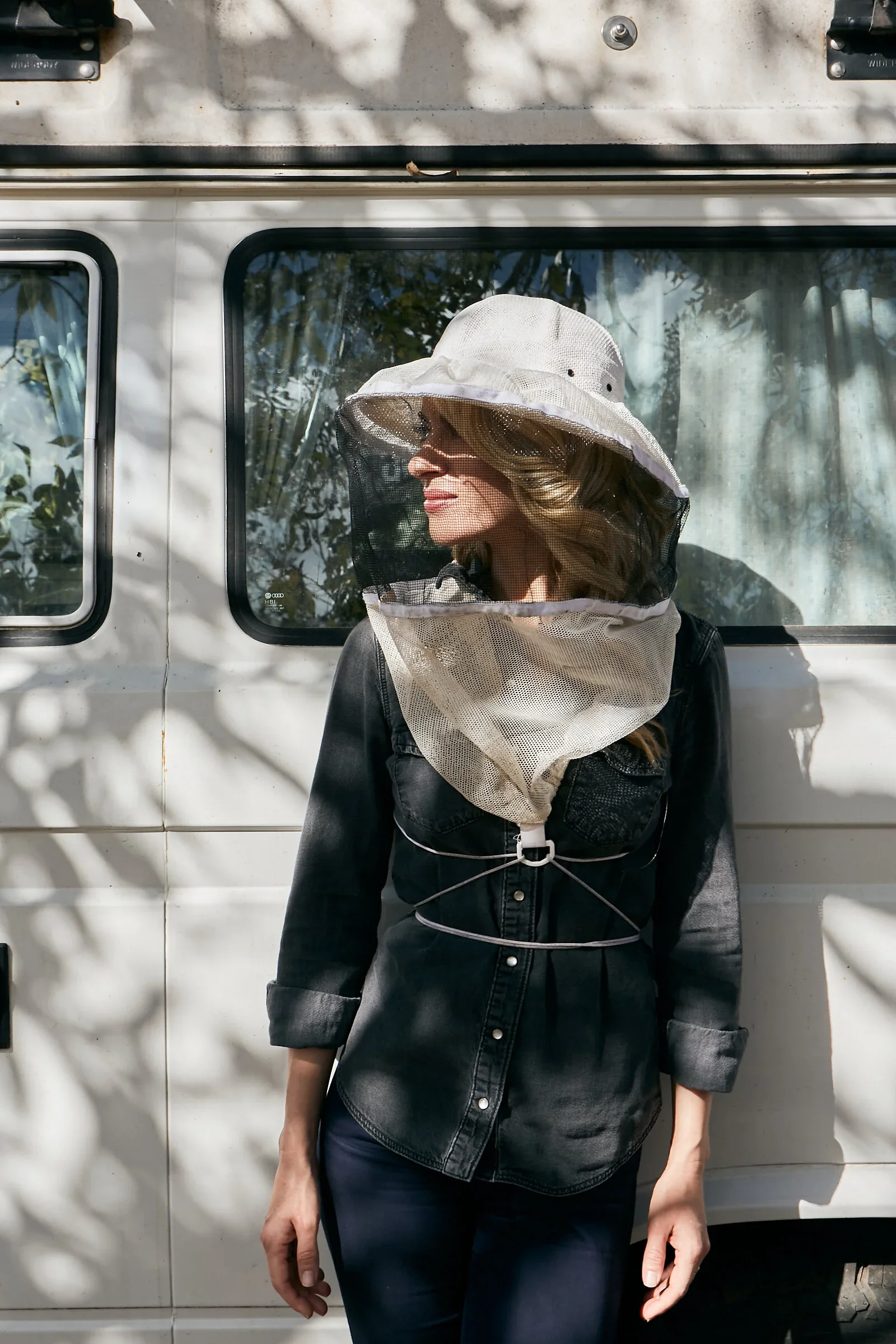 Erika Thompson, founder of Texas Beeworks, for The Kitchn, 2021. Image by Austin-based portrait and lifestyle photographer, Mackenzie Smith.