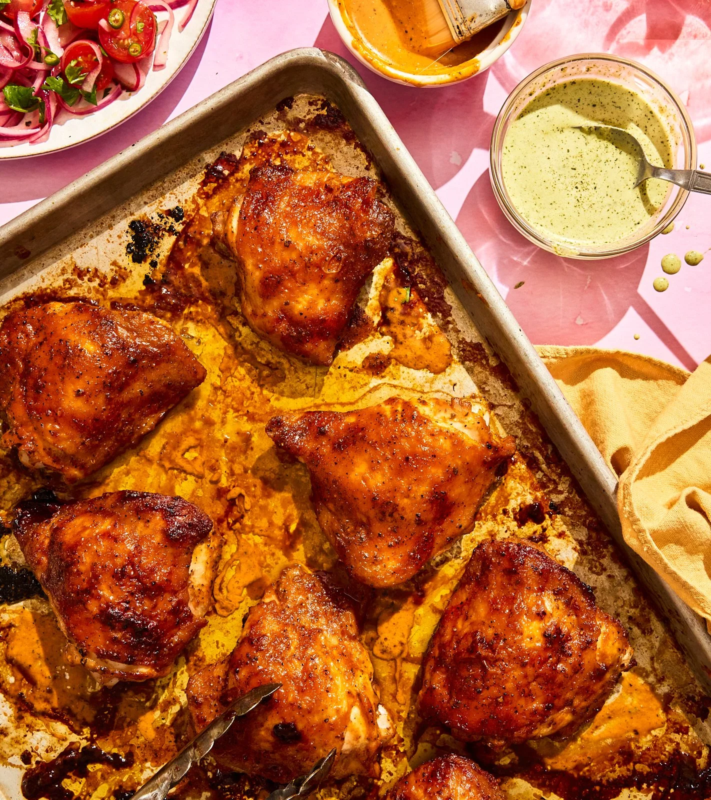 Pollo  a la Brasa, shot for Priya's Kitchen Adventures, by Priya Krishna. Photo by Austin-based food photographer Mackenzie Smith, food styling by Maite Aizpurua. 