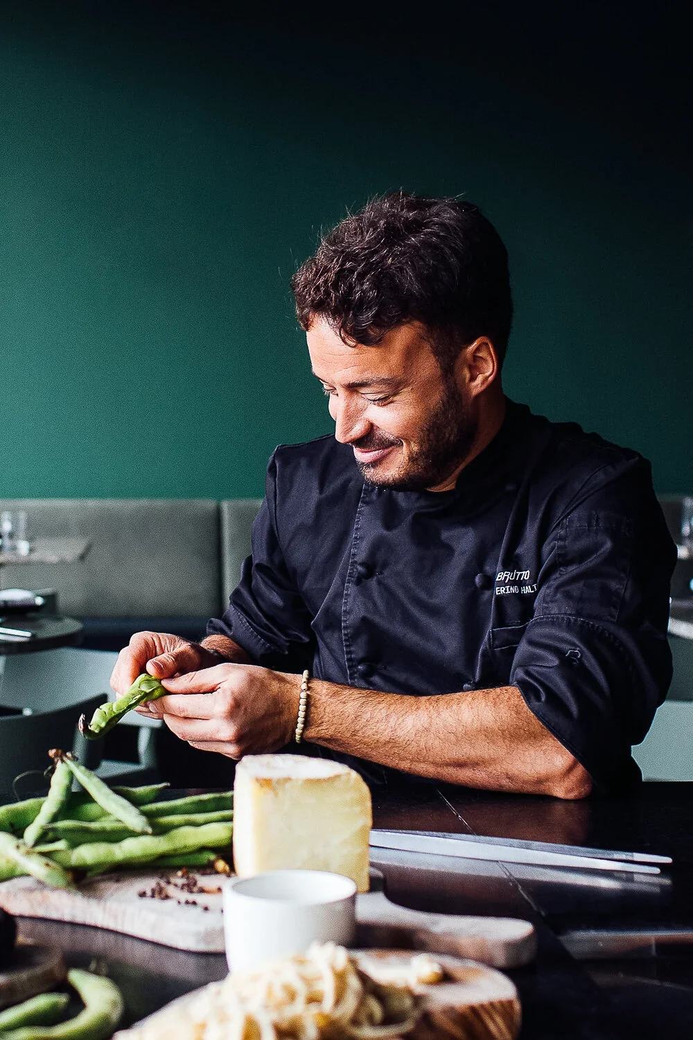 Portrait of Chef Erind Halilaj of Il Brutto. Image by Austin-based portrait and food photographer, Mackenzie Smith.