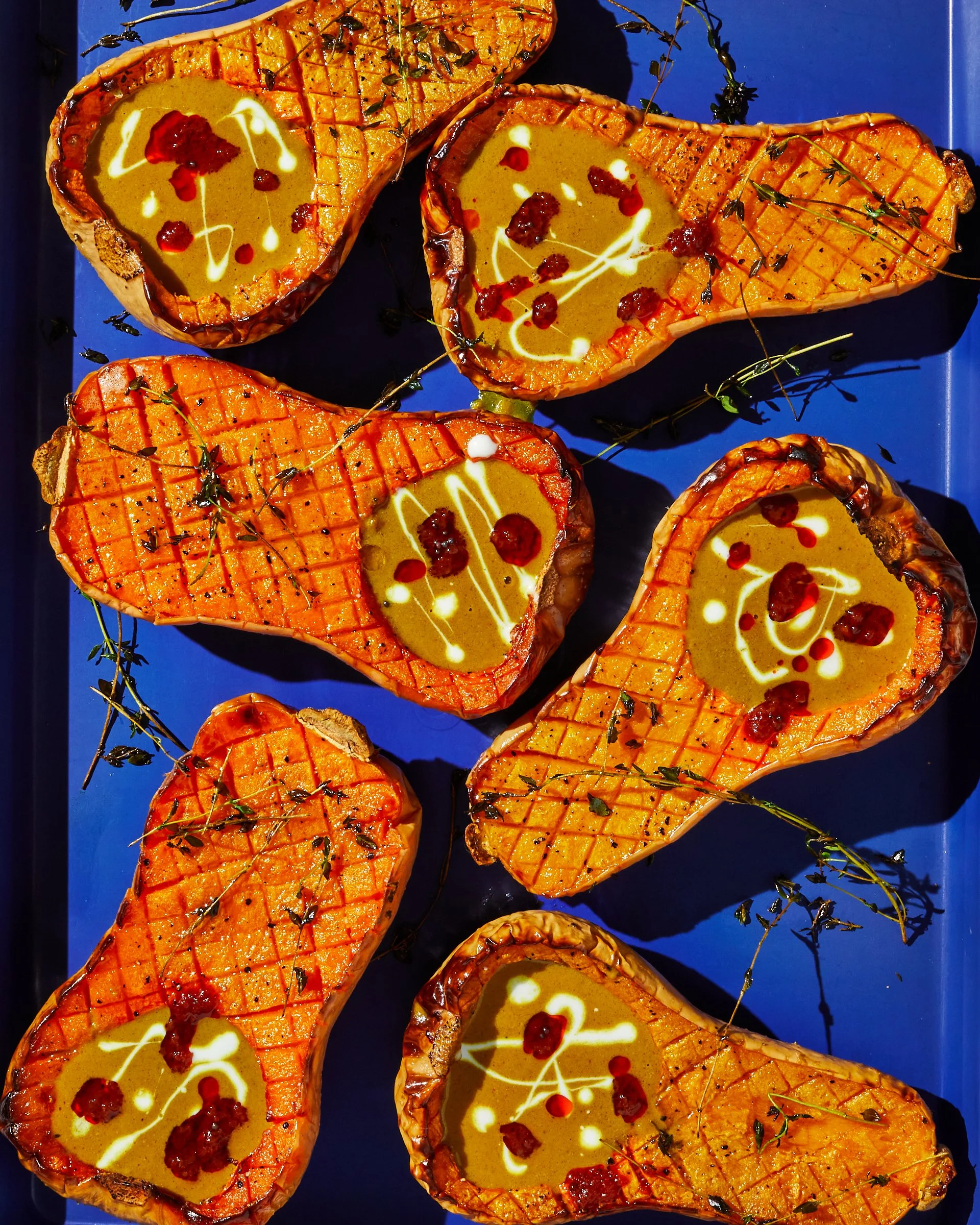 Baked squash soup for Brooklyn Delhi. Food styling by Maite Aizpurua. Image by Austin-based food photographer, Mackenzie Smith.