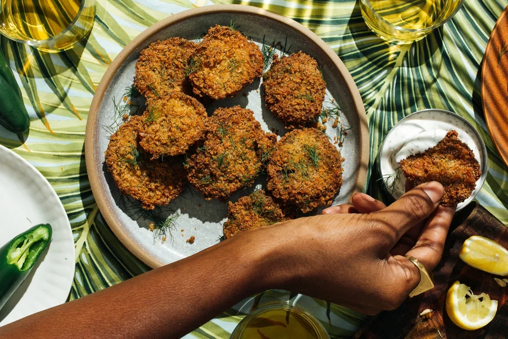 Robin Beltran's chicken fried shiitake mushrooms. Image by Austin-based food and lifestyle photographer, Mackenzie Smith.